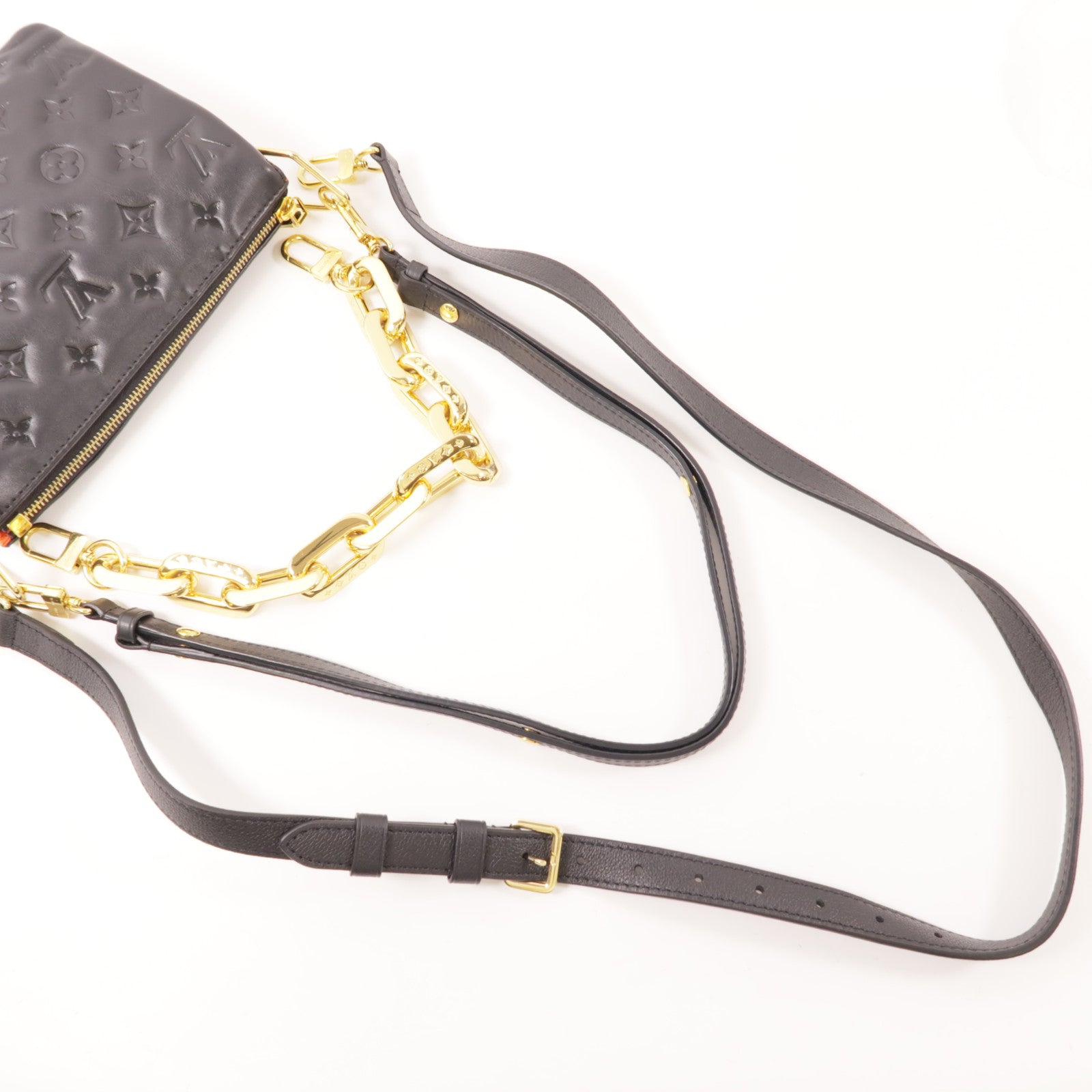 LOUIS VUITTON LV GHW Coussin 2 Way Shoulder Handbag M21259 Monogram Embossed