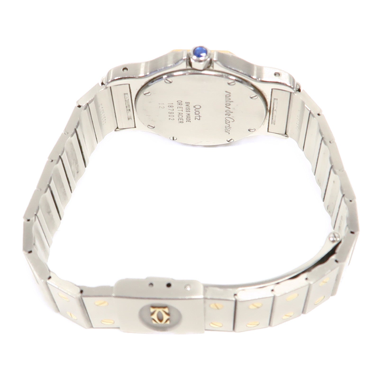 CARTIER Santos Octagon不鏽鋼手錶石英機芯米色