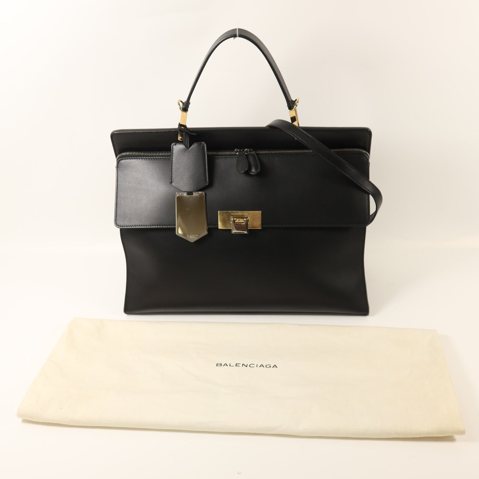 BALENCIAGA 【激減優惠】牛皮皮革Rudis手挽肩背兩用袋