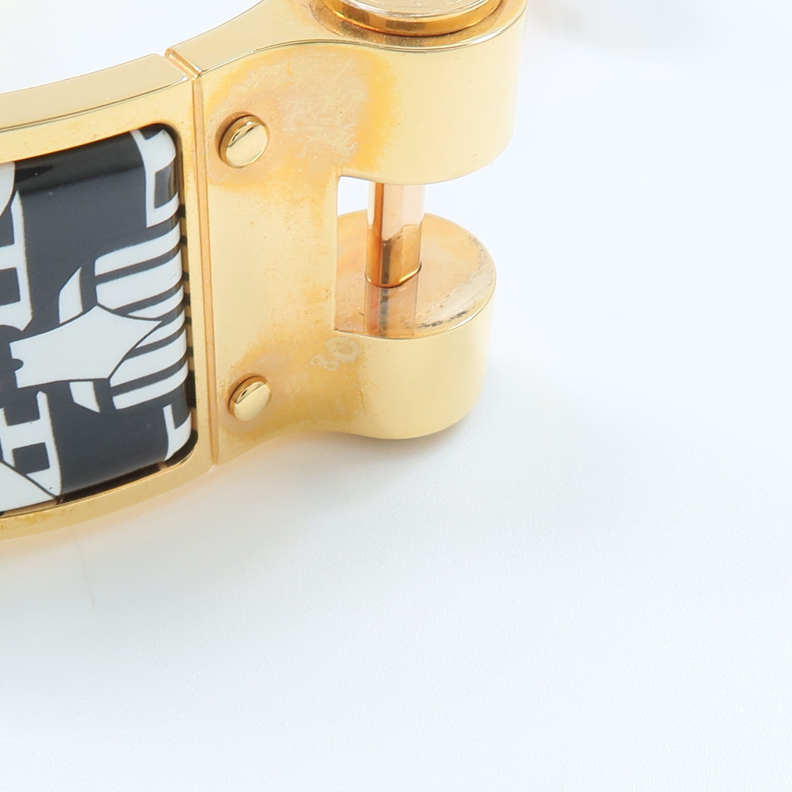 HERMES 金屬/琺瑯Charniere Wide Bangle手鐲