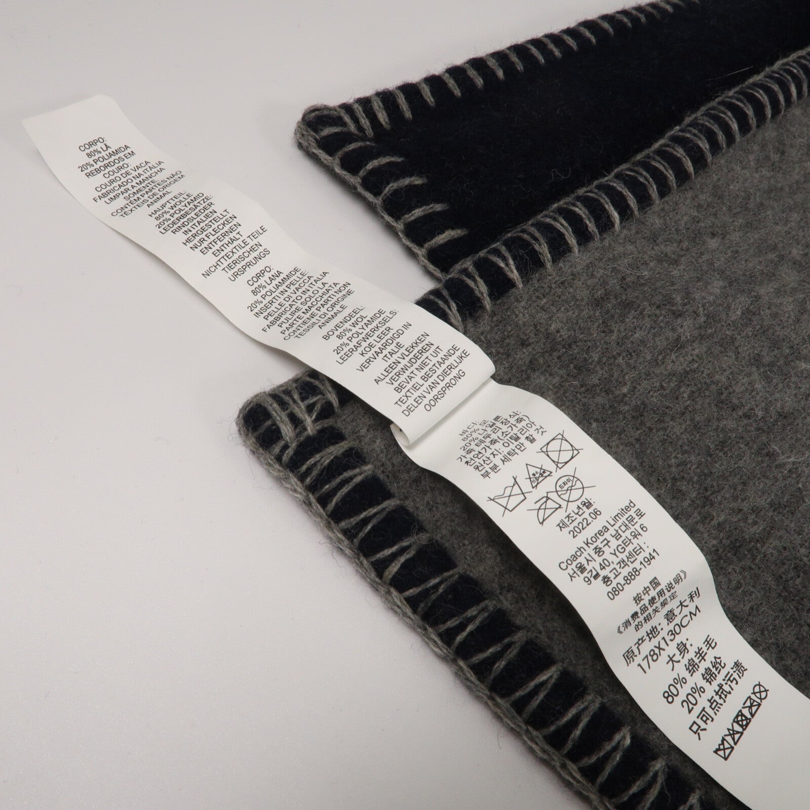 COACH 羊毛/PolyamideBlanket Scarf 178X130cm絲巾