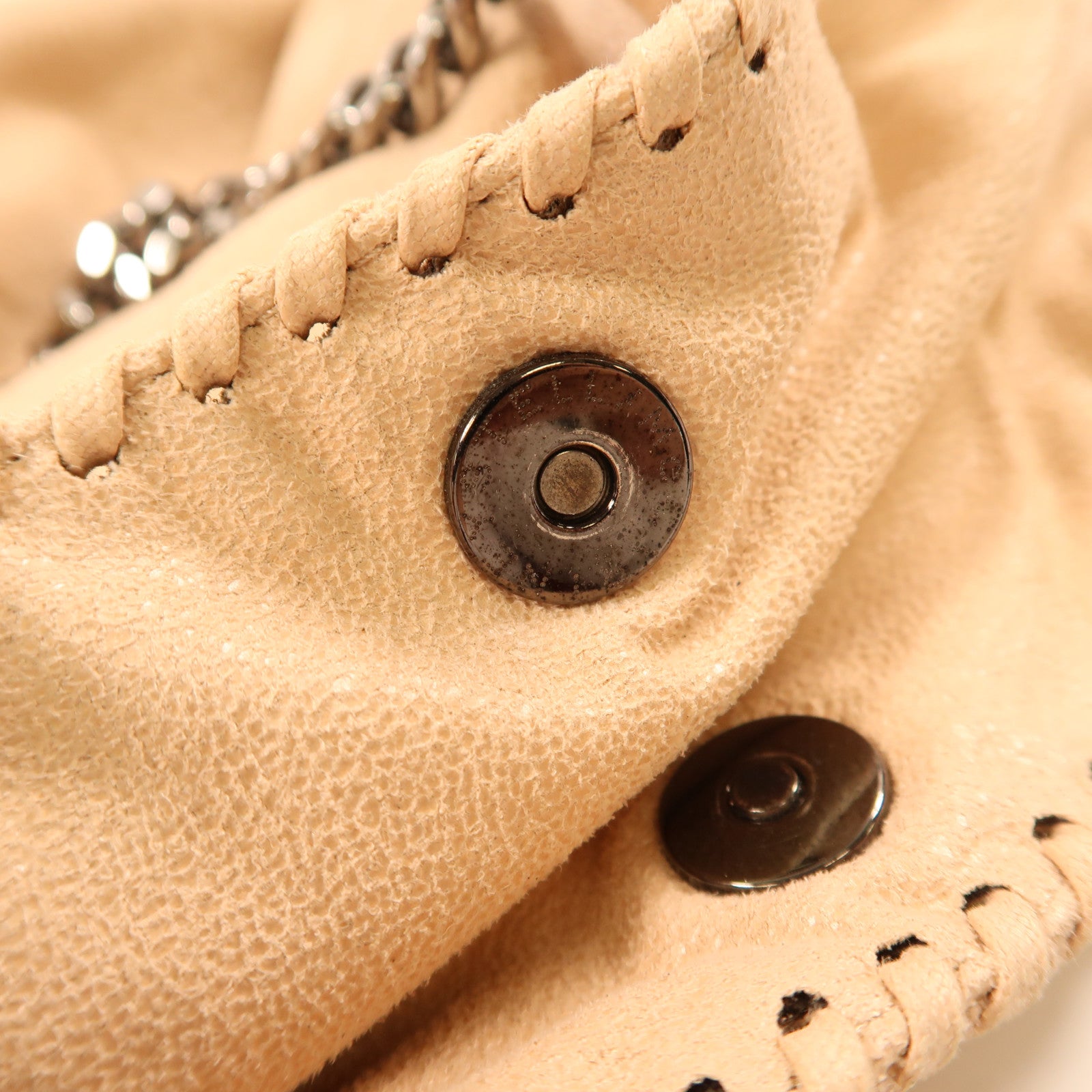 SELECTION Shaggy Deer Fabric Stella Mccartney銀扣鏈帶肩背袋粉紅色