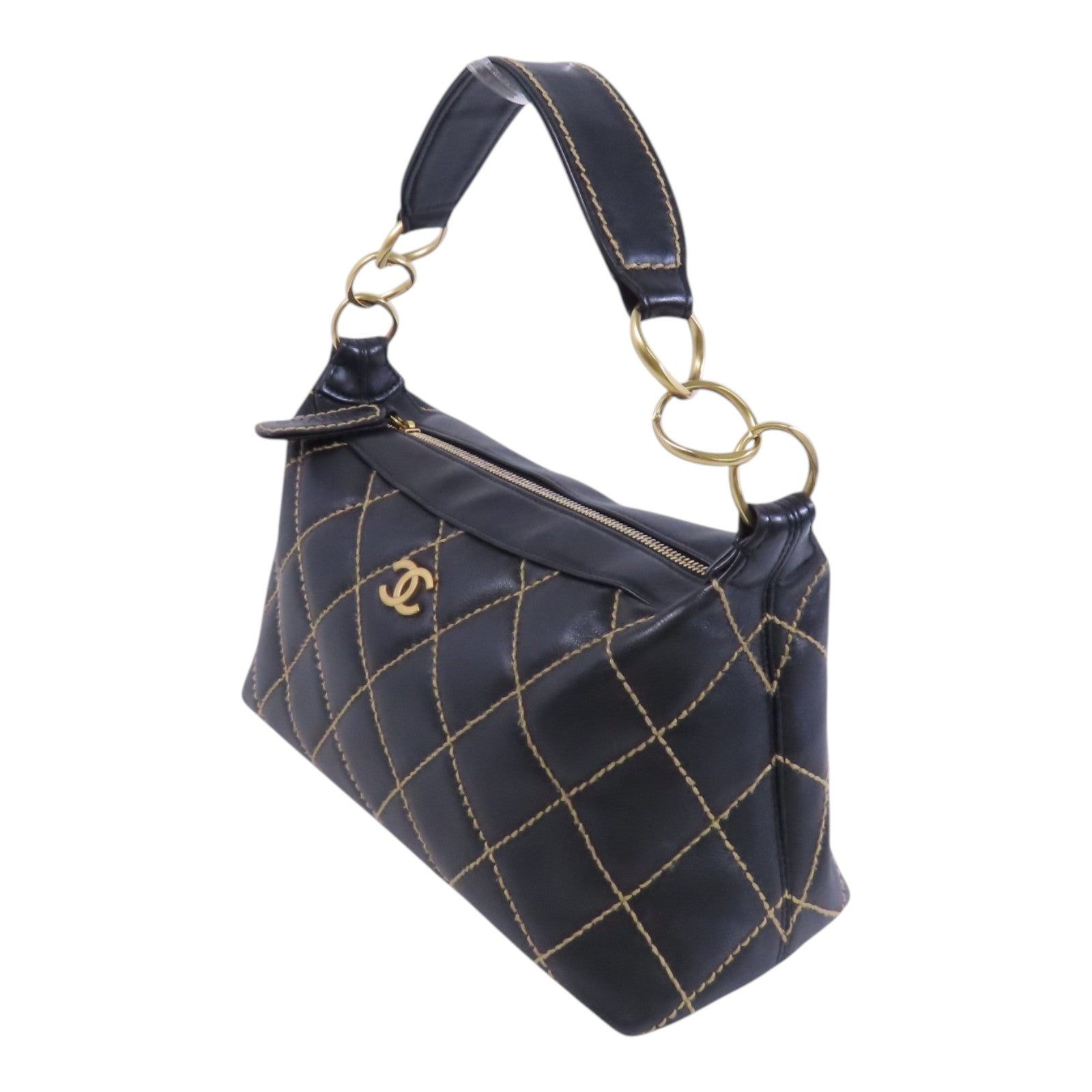 CHANEL 【激減優惠】牛皮皮革Shoulder Bag金扣肩背袋