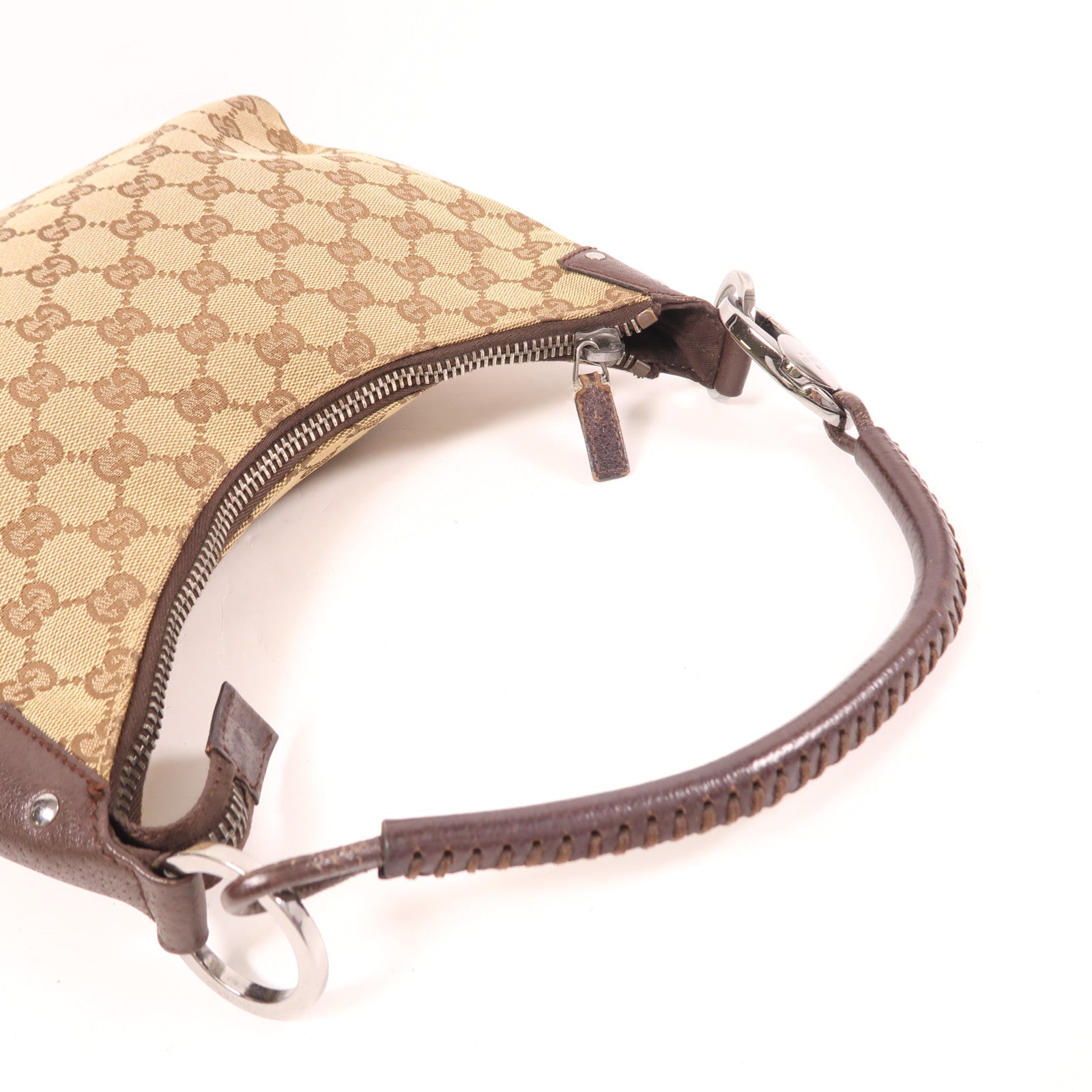 GUCCI 帆布Tote Bag銀扣手挽袋