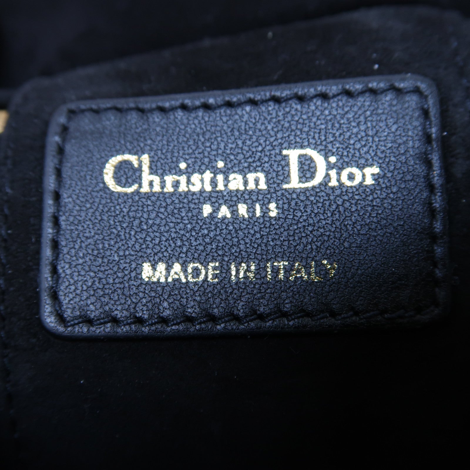 Dior 羊皮皮革Cannage金扣手挽肩背兩用袋黑色