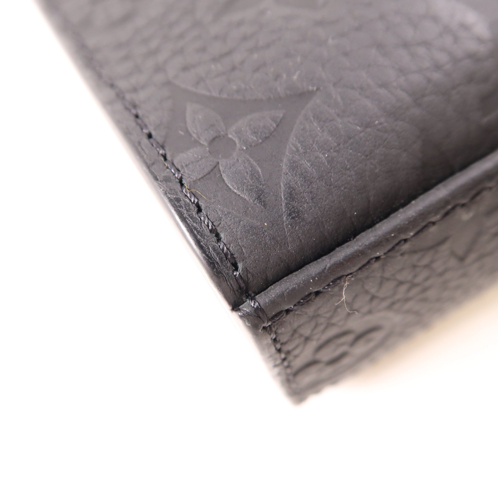 LOUIS VUITTON Taurillon皮革Sac Plat Cross手挽肩背兩用袋黑色