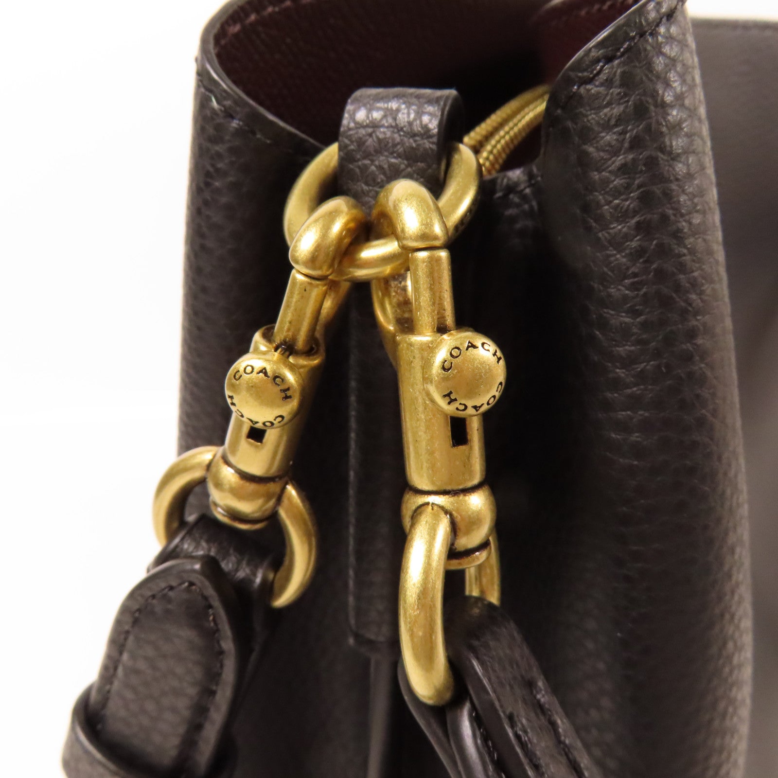 COACH 牛皮皮革Willow Bucket金扣手挽肩背兩用袋