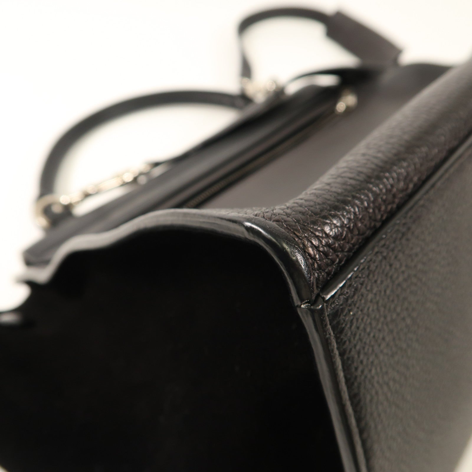 CELINE 牛皮皮革Trapeze銀扣手挽肩背兩用袋