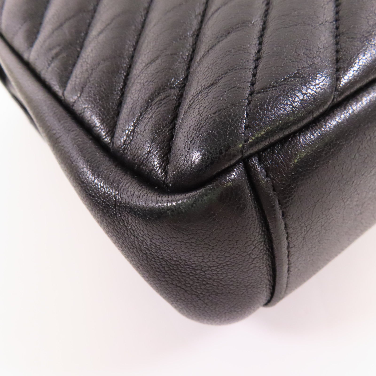 SAINT LAURENT 牛皮皮革Chain 2 Way Bag銀扣鏈帶手挽肩背兩用袋