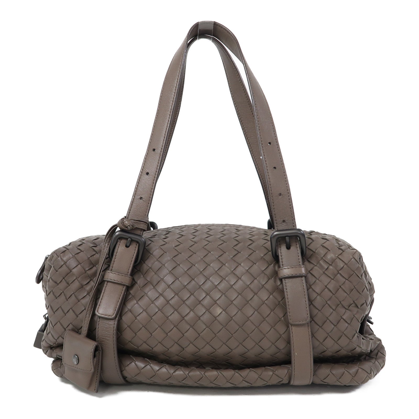 BOTTEGA VENETA 織紋牛皮皮革Shoulder Bag肩背袋灰啡色