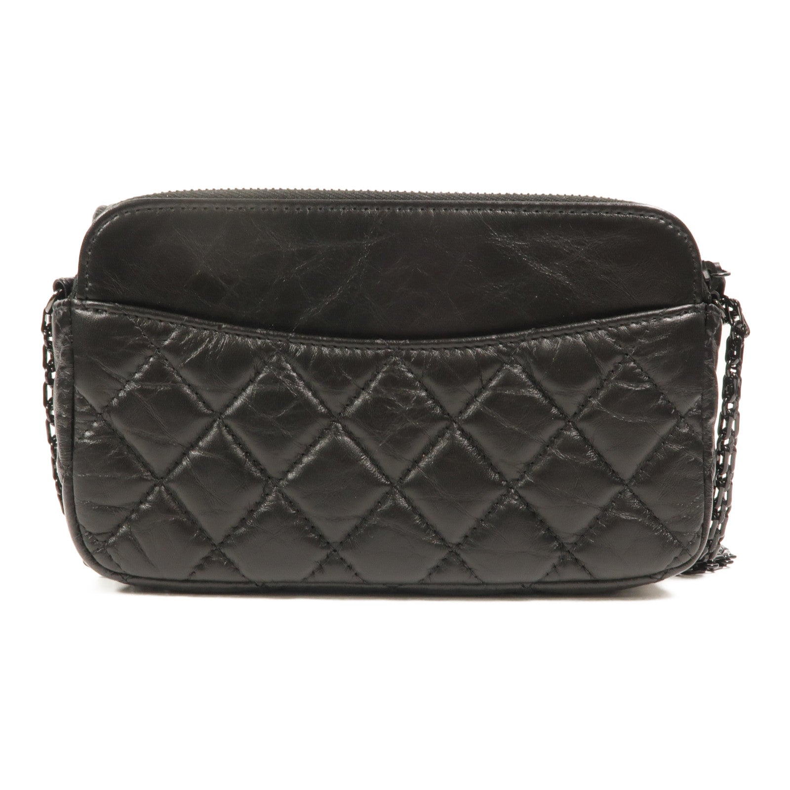 CHANEL 牛皮皮革2.55 Phone Bag鏈帶肩背袋
