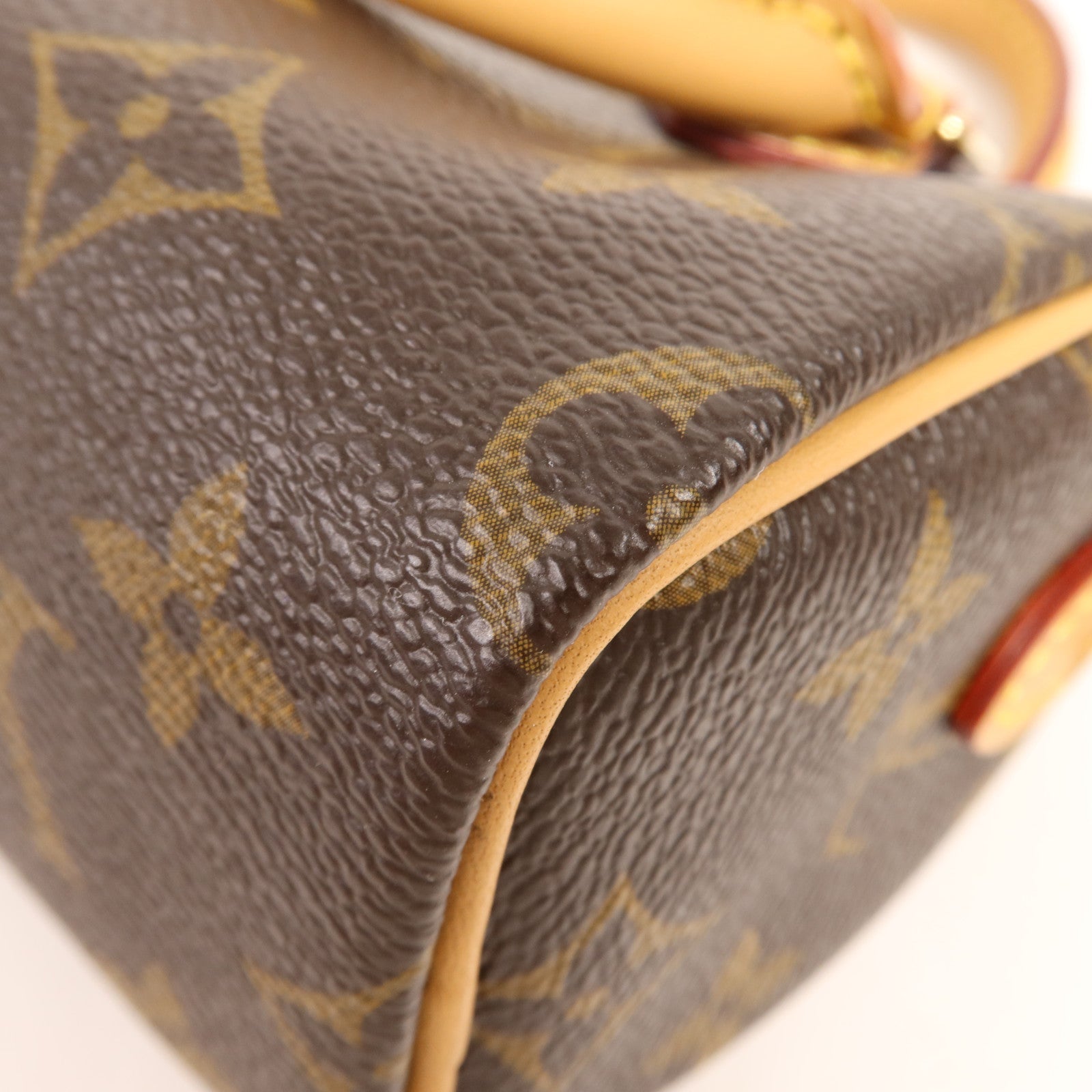 LOUIS VUITTON Monogram Vivienne Nano Speedy金扣手挽肩背兩用袋