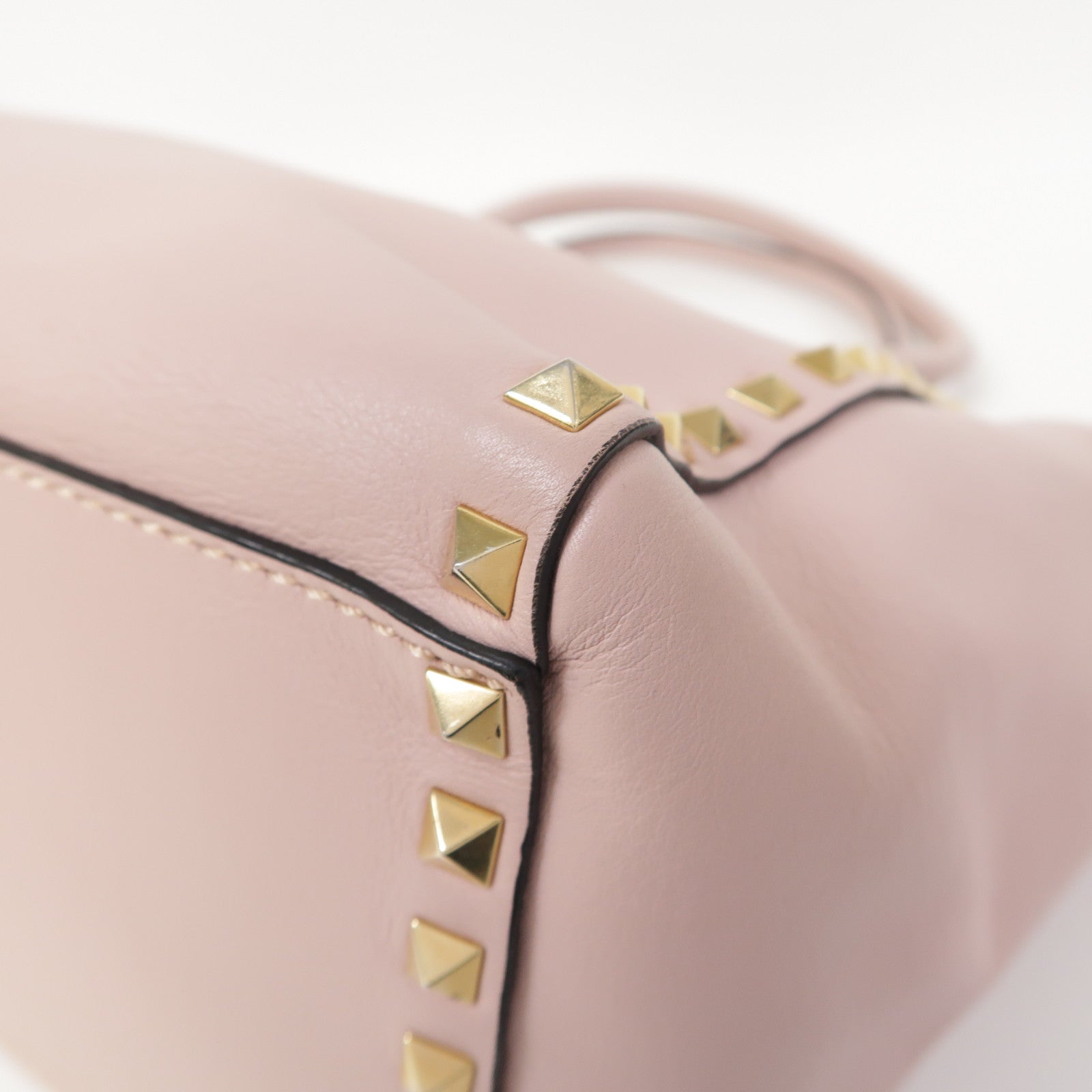 Valentino (PRICE DOWN) GHW 2 Way Shoulder Bag Calfskin Leather Pink