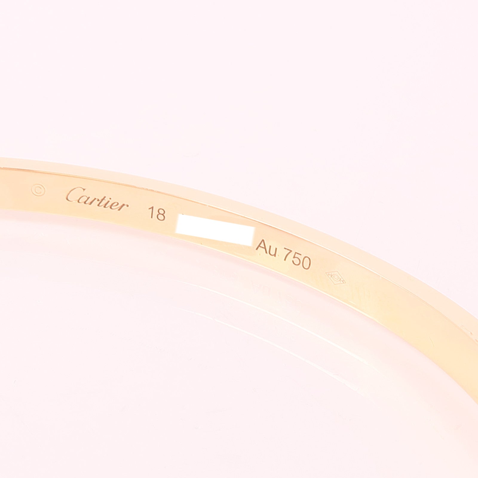 CARTIER 18K玫瑰金Love Bracelet Diamonds鑽石手鐲Cartier#18