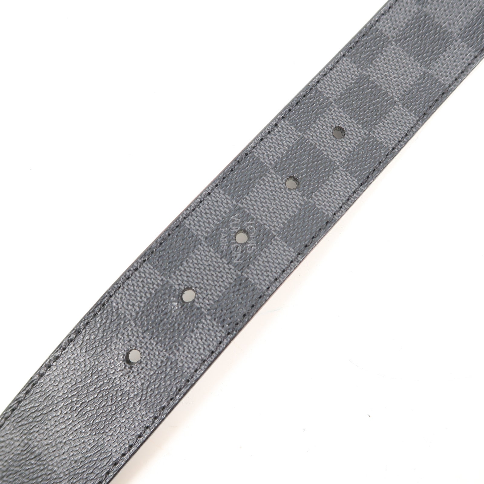 LOUIS VUITTON Damier Graphite Belt 90cm皮帶黑色/灰色