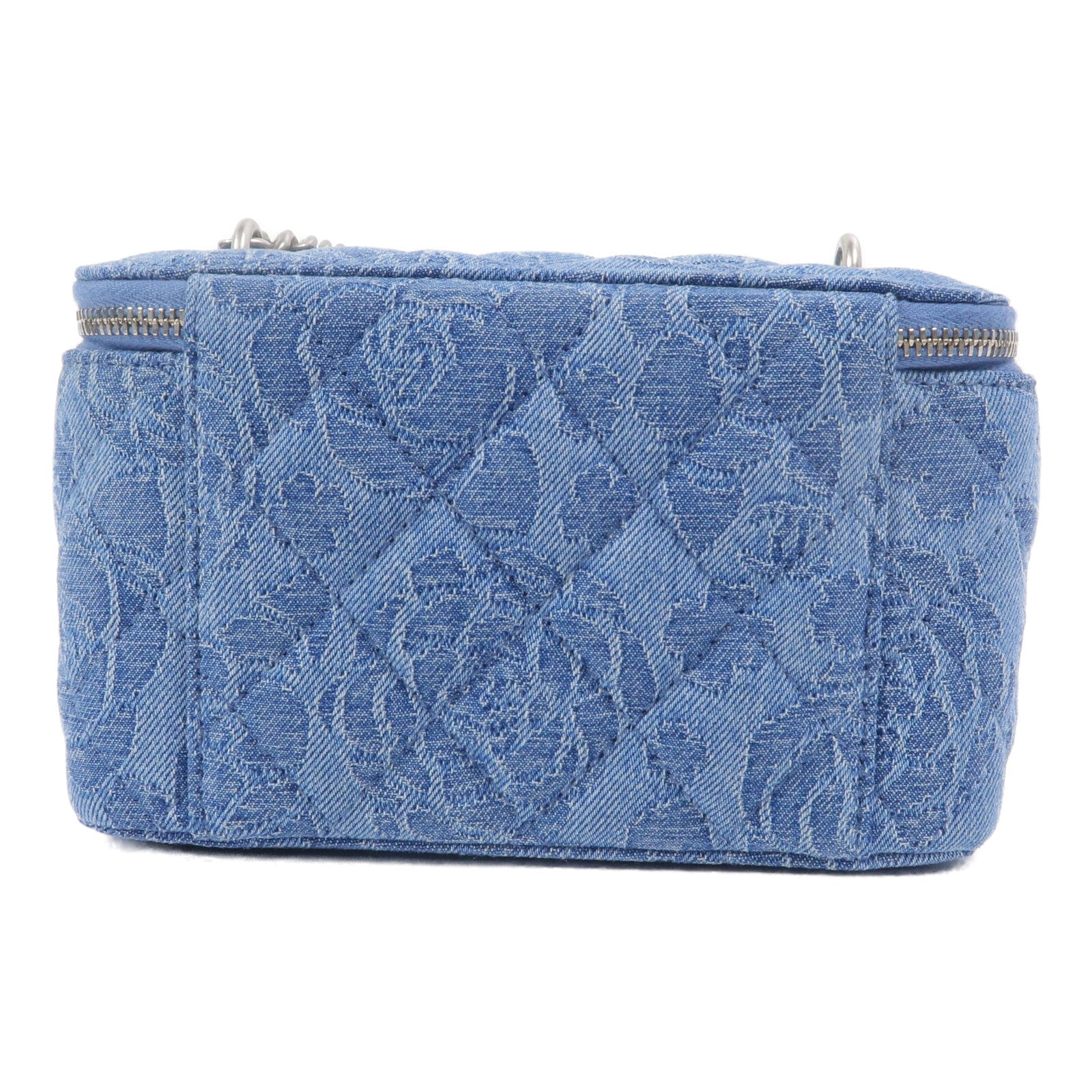 CHANEL 牛仔布Vanity Case Sweetheart Crush鏈帶肩背袋