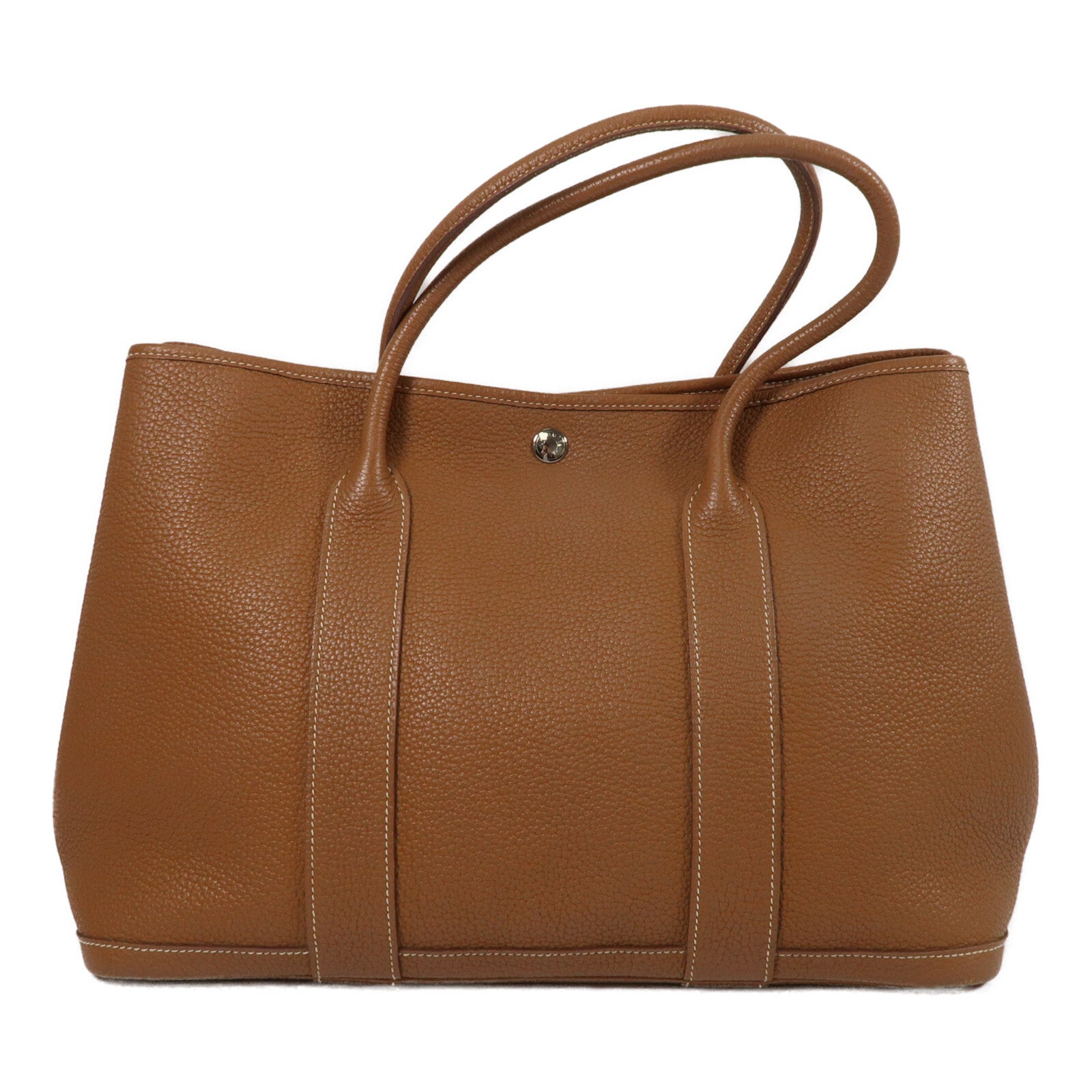 HERMES Negonda皮革GardenParty PM手挽袋Gold