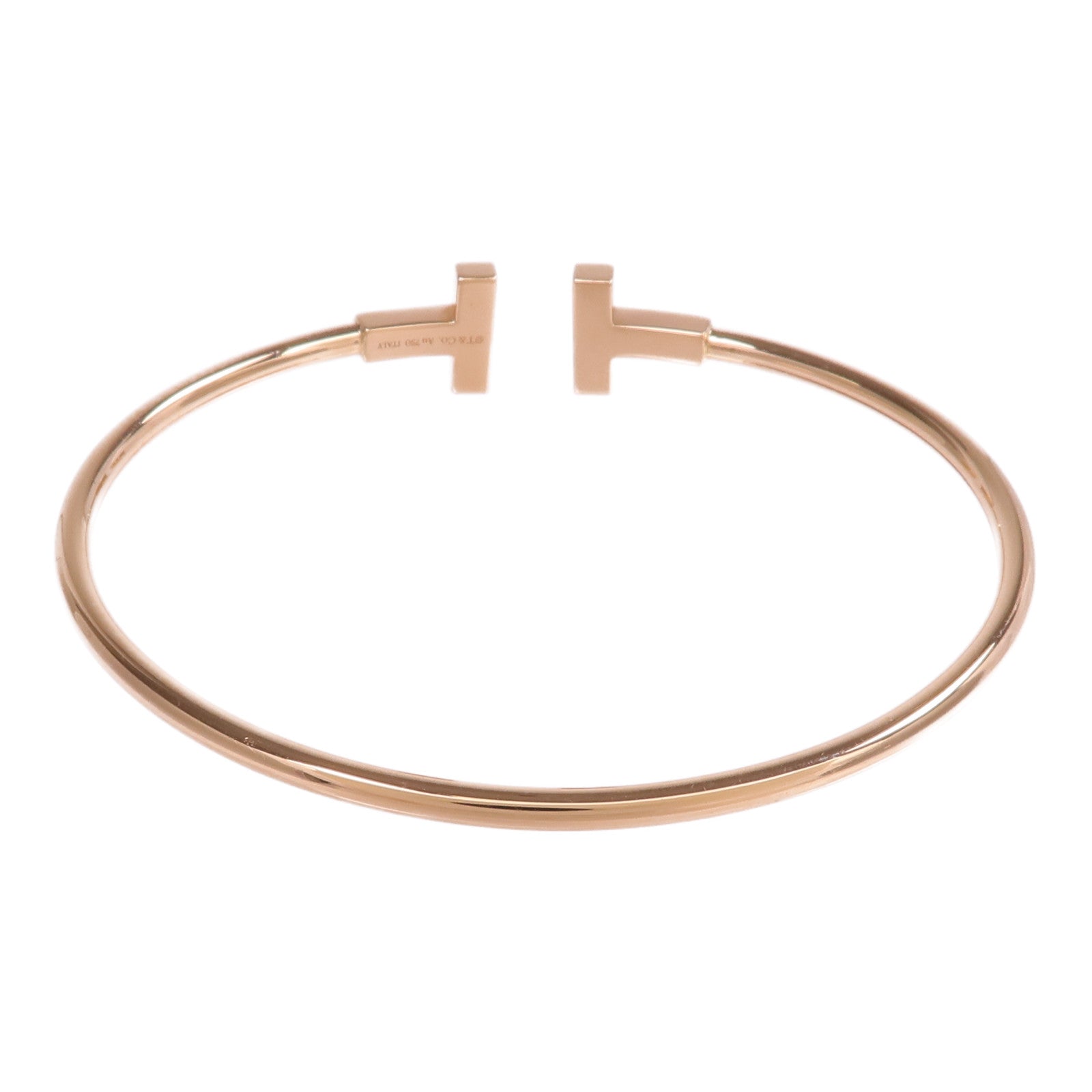 TIFFANY＆CO 18K玫瑰金T Wire Bracelet鑽石手鐲