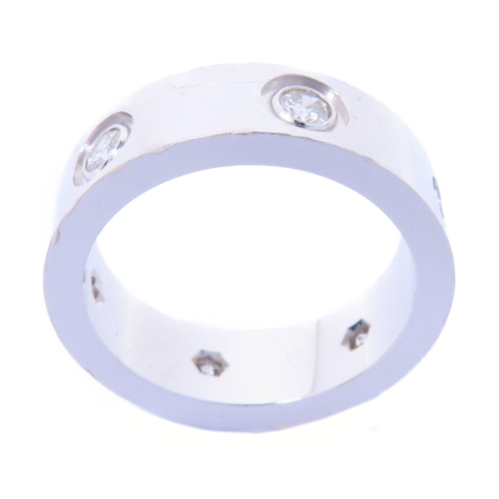 CARTIER 【激減優惠】18K白金Love Ring 6 Dia戒指Cartier#50/US#5.25