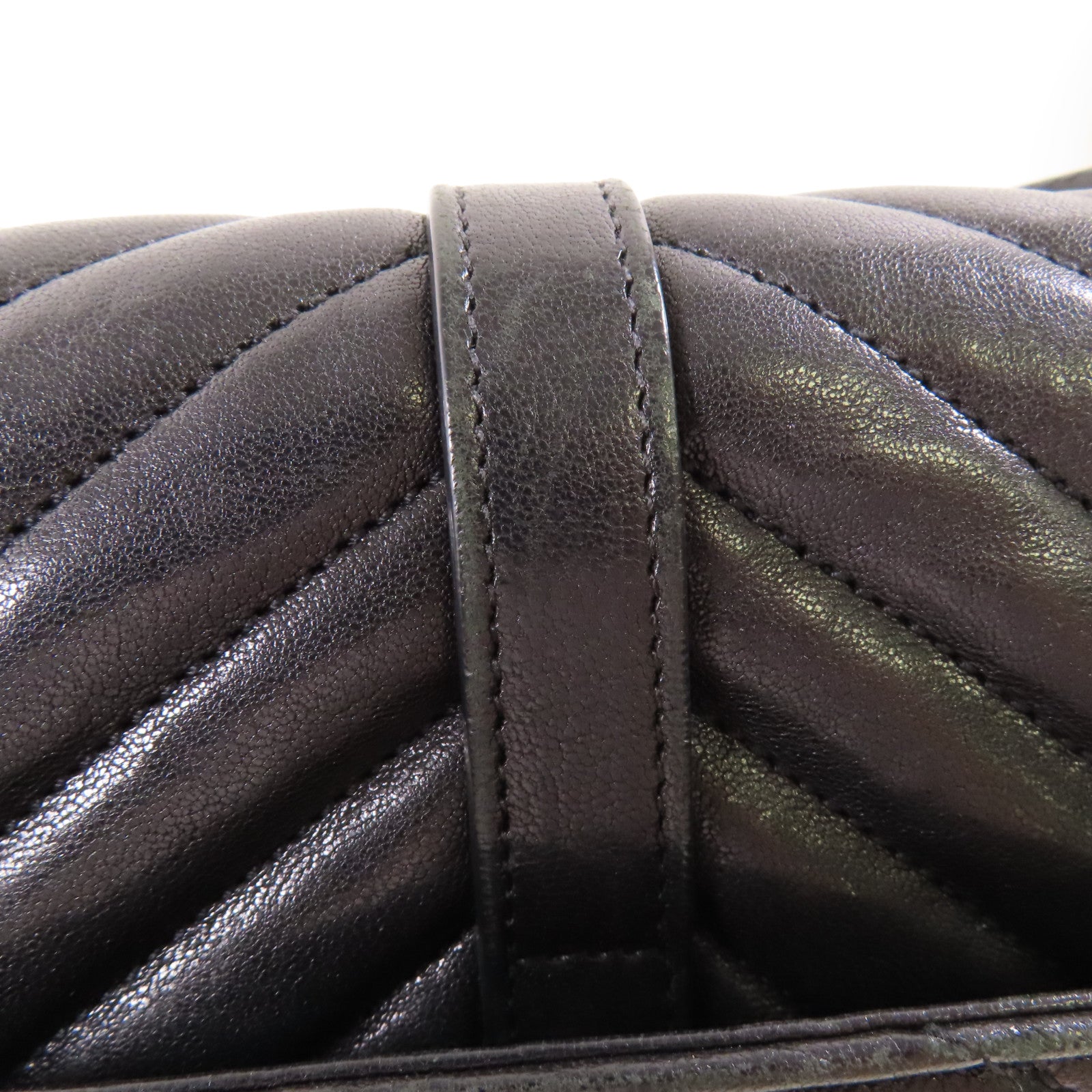 SAINT LAURENT 牛皮皮革Chain 2 Way Bag銀扣鏈帶手挽肩背兩用袋