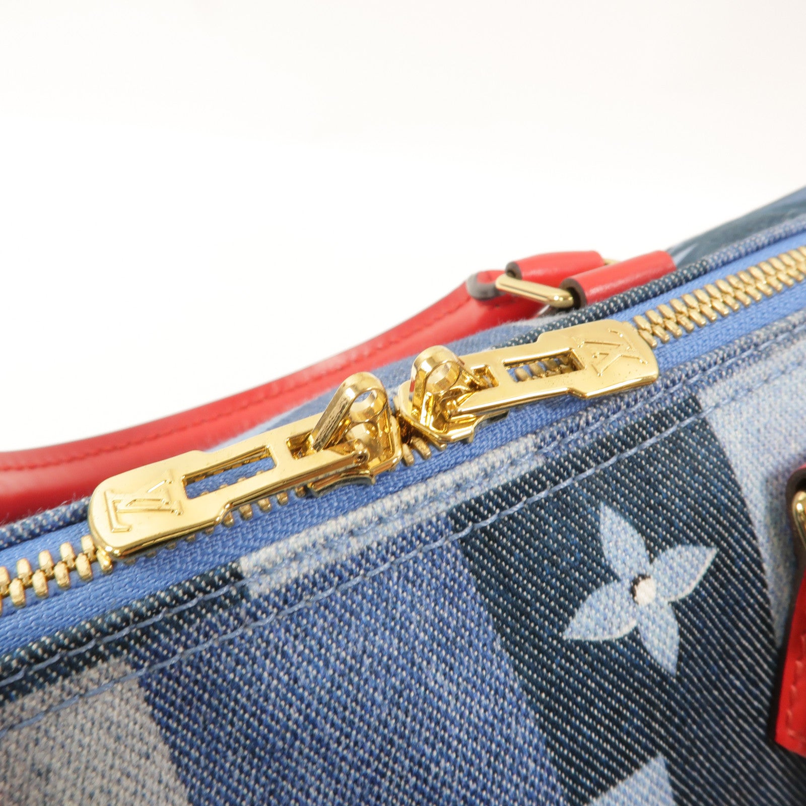 LOUIS VUITTON Monogram Denim Speedy Bandouliere 30手挽肩背兩用袋