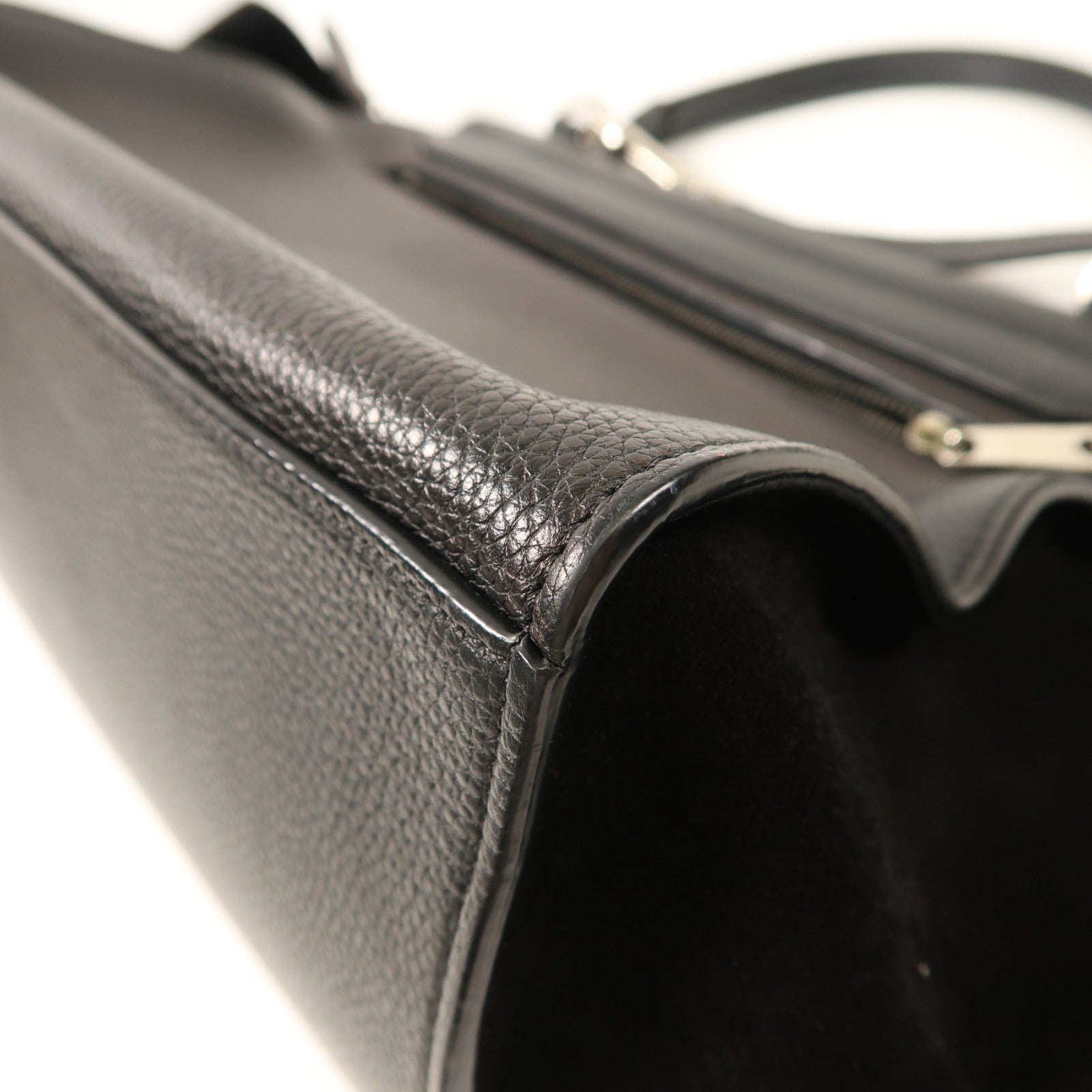 CELINE 牛皮皮革Trapeze銀扣手挽肩背兩用袋