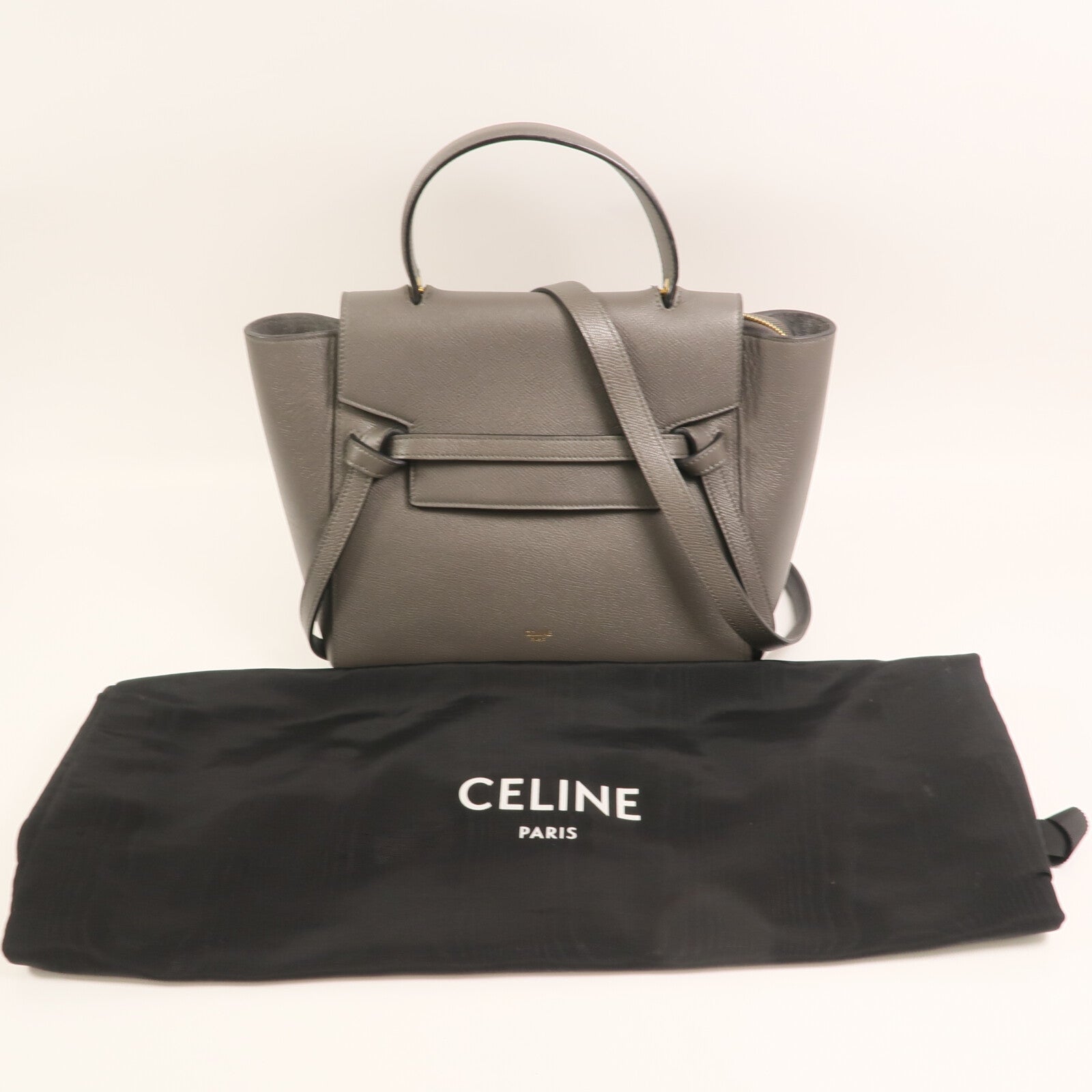 CELINE 牛皮皮革Micro Belt Bag金扣手挽肩背兩用袋