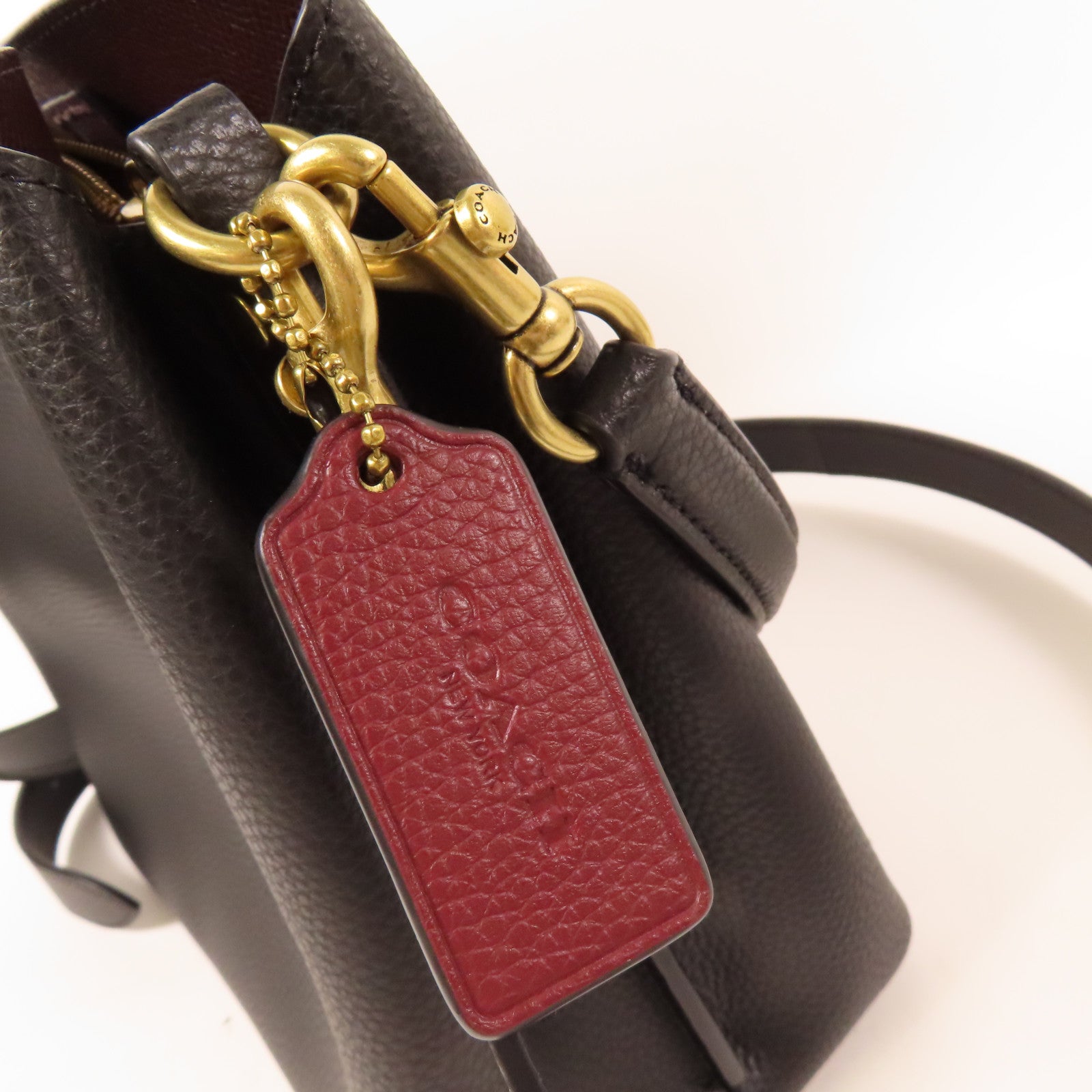 COACH 牛皮皮革Willow Bucket金扣手挽肩背兩用袋