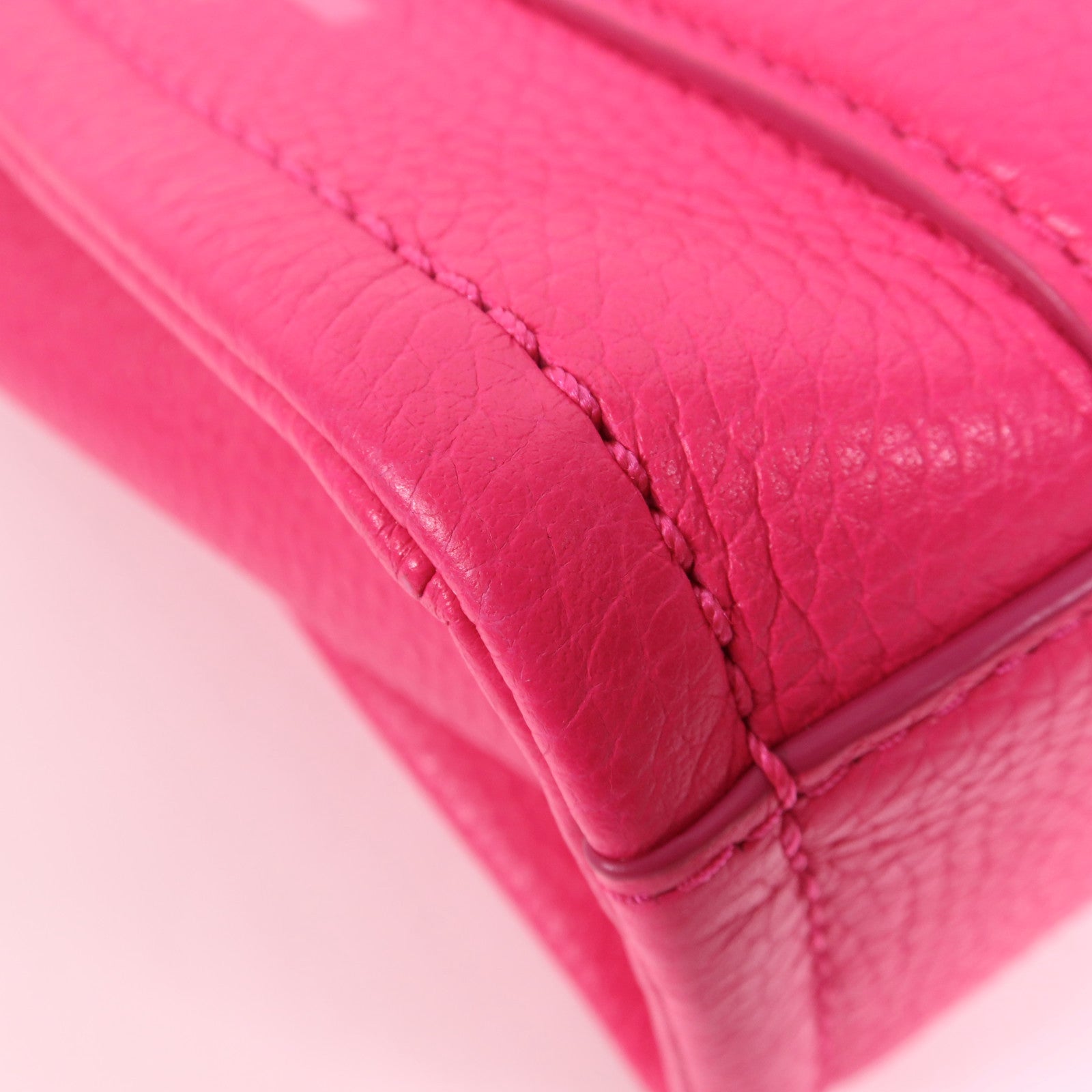 MARC JACOBS 牛皮皮革2 Way Shoulder銀扣手挽肩背兩用袋