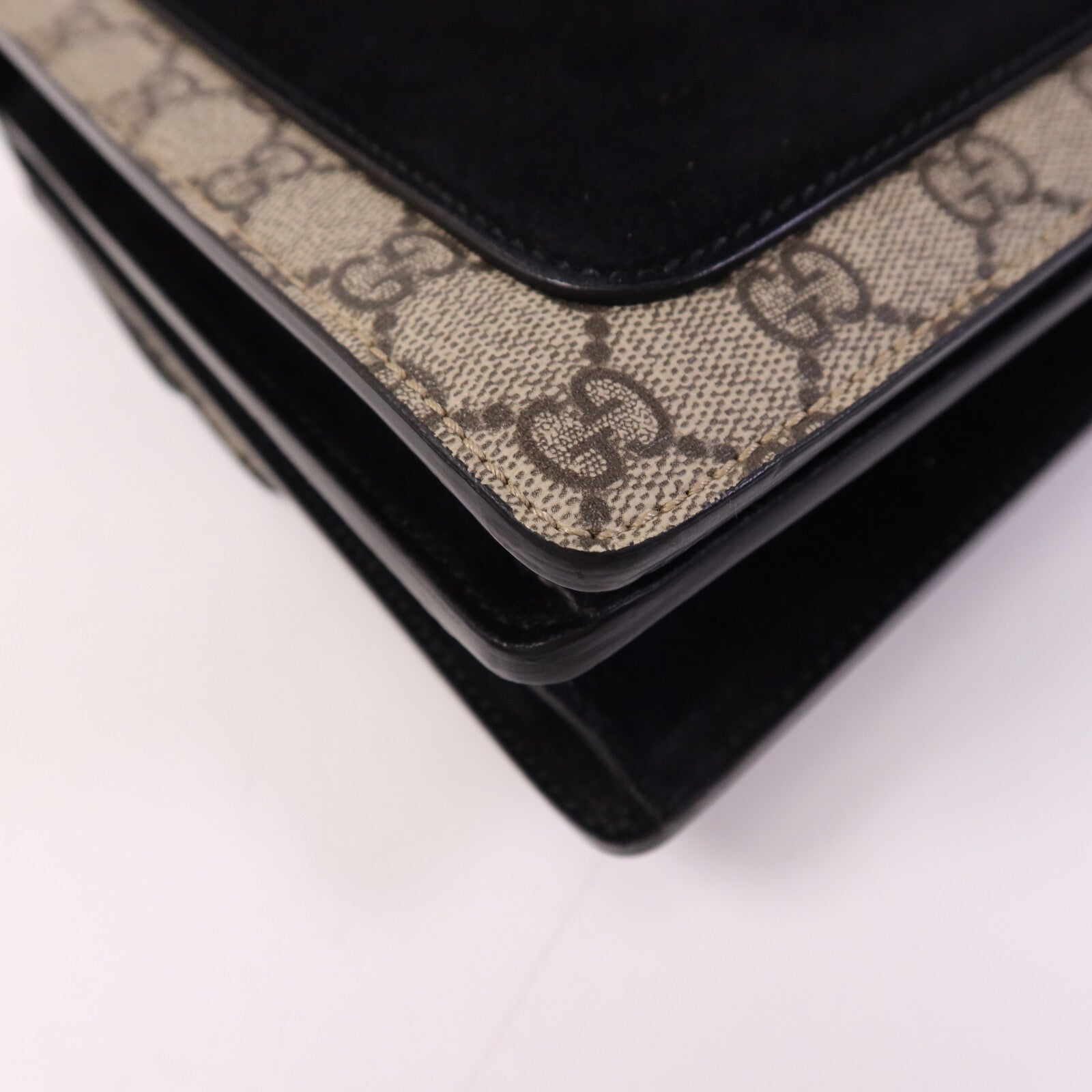 GUCCI 塗層帆布Dionysus Medium銀扣肩背袋