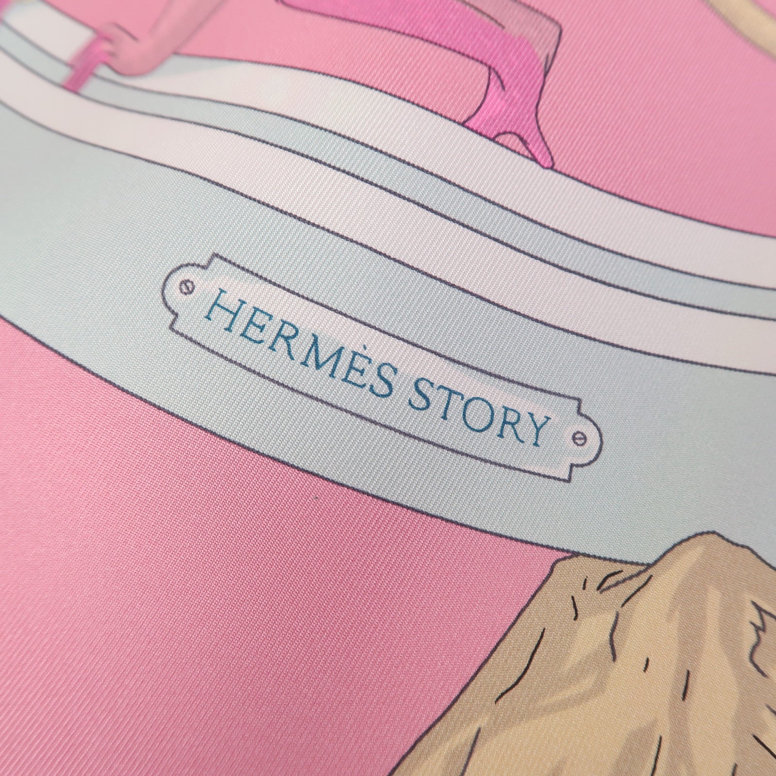 HERMES 絲質Scarf 90X90絲巾粉紅色
