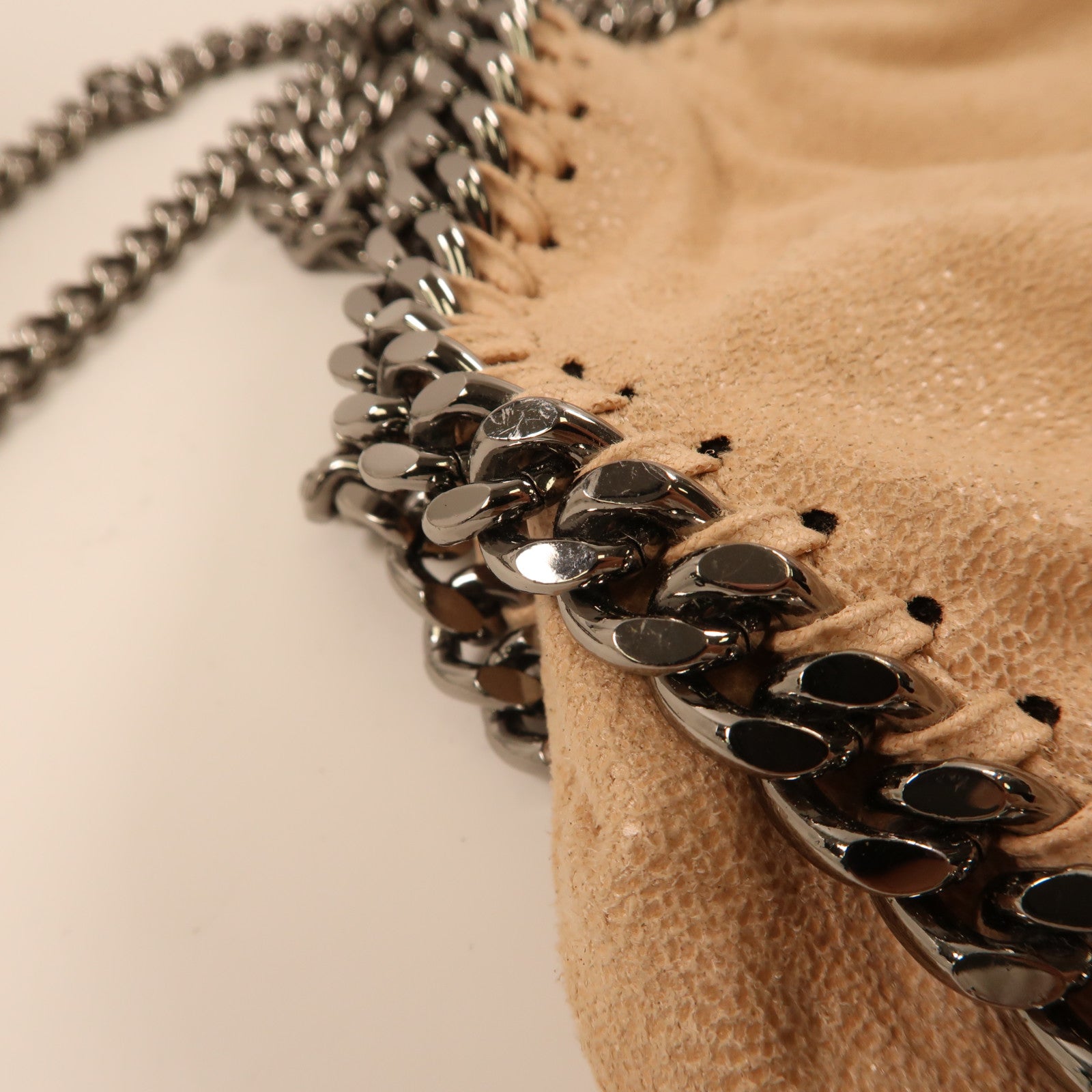 SELECTION Shaggy Deer Fabric Stella Mccartney銀扣鏈帶肩背袋粉紅色