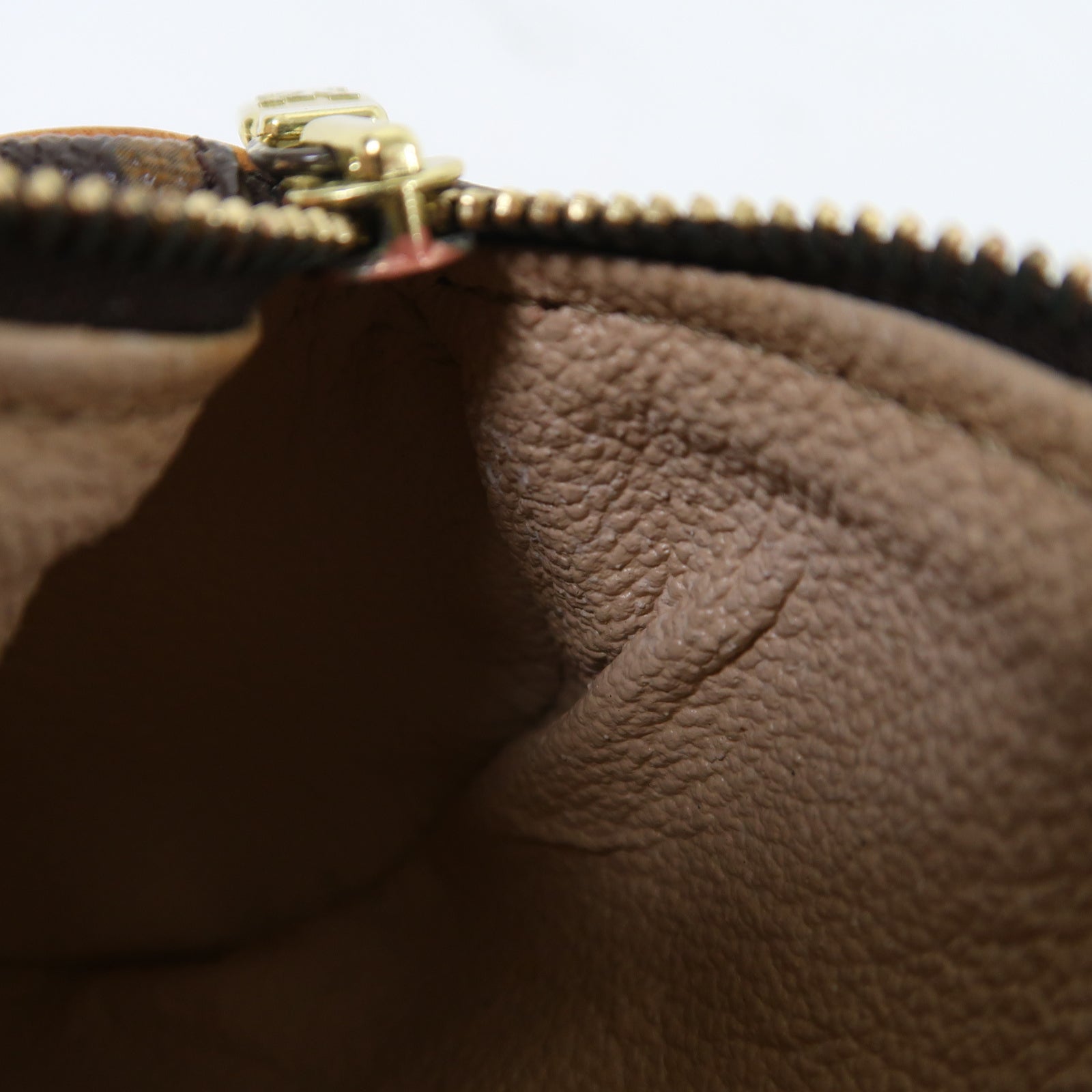 LOUIS VUITTON Monogram Pencil Case金扣筆袋啡色