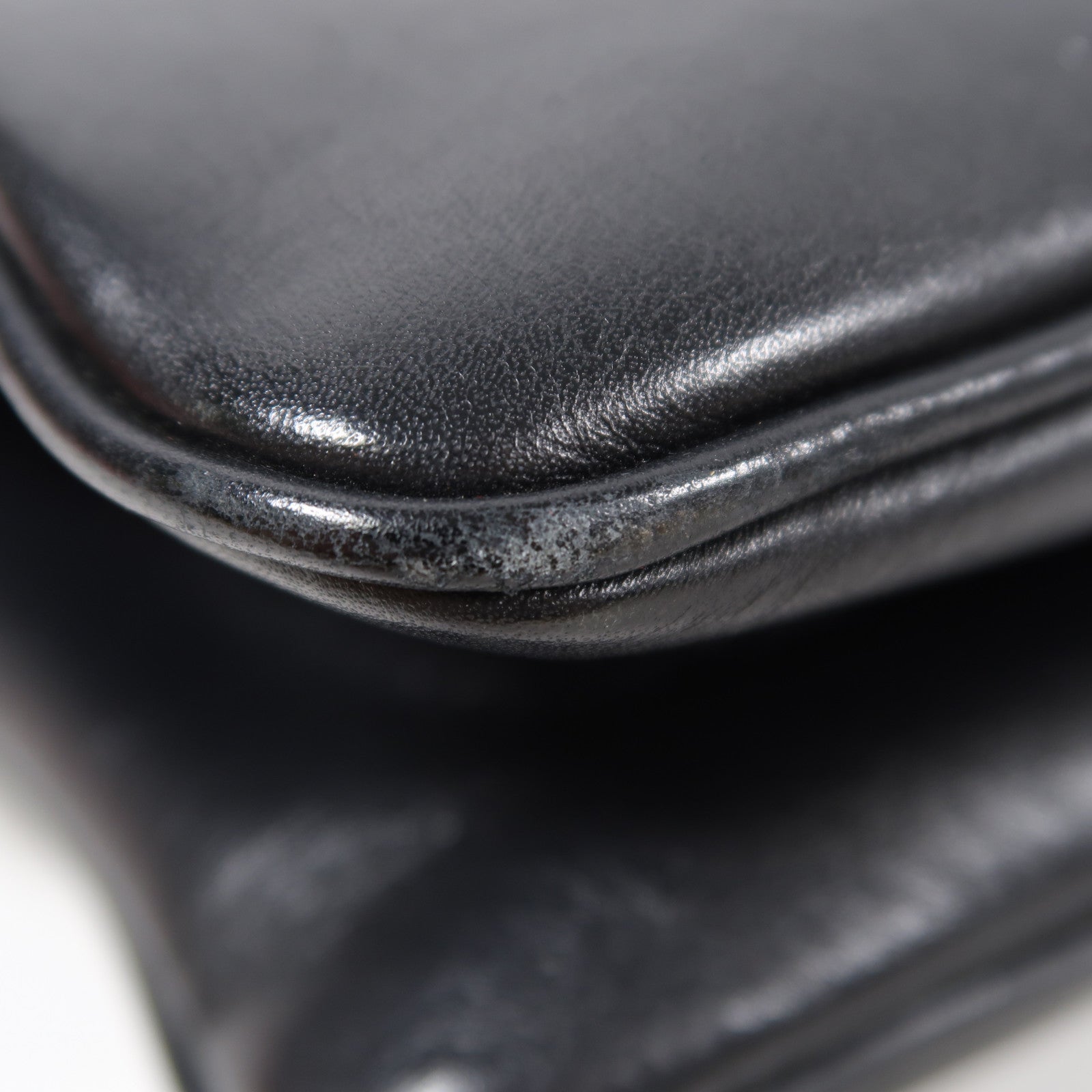 GUCCI 牛皮皮革Shoulder Bag金扣鏈帶肩背袋黑色