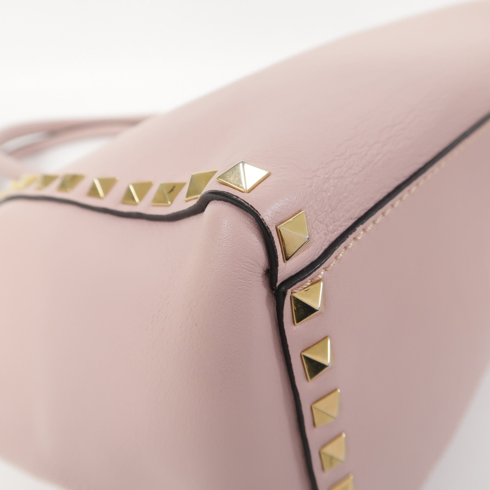 Valentino (PRICE DOWN) GHW 2 Way Shoulder Bag Calfskin Leather Pink