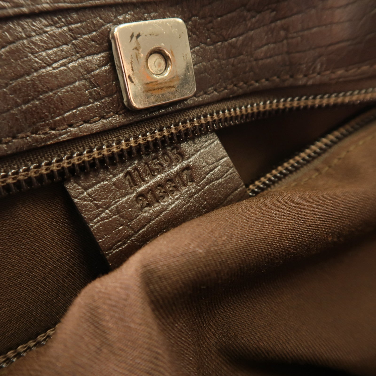 GUCCI 塗層帆布GG Plus Tote Bag銀扣手挽袋米色