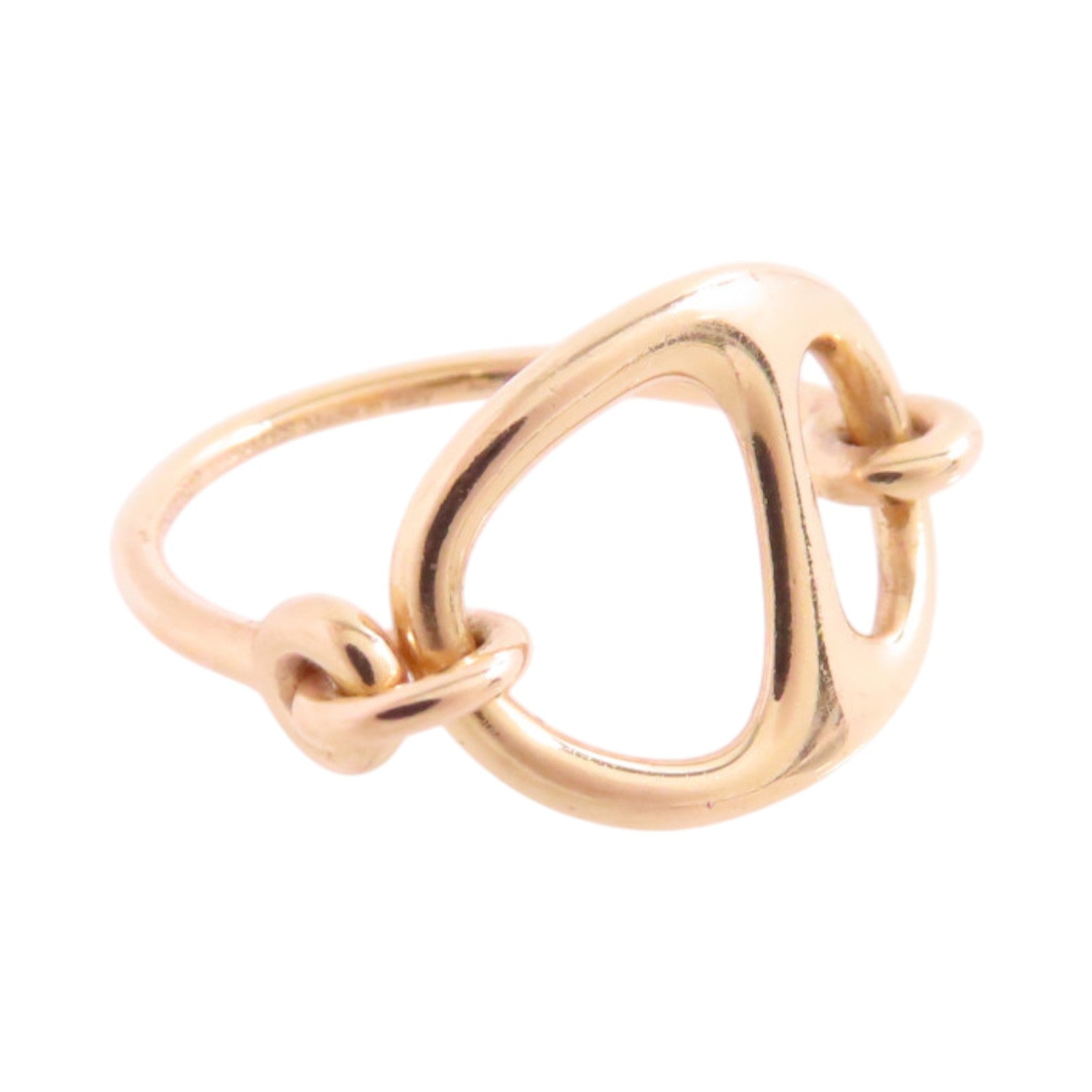 HERMES 18K玫瑰金Chaibe D'ancre Gold Ring戒指#52/US#5.75