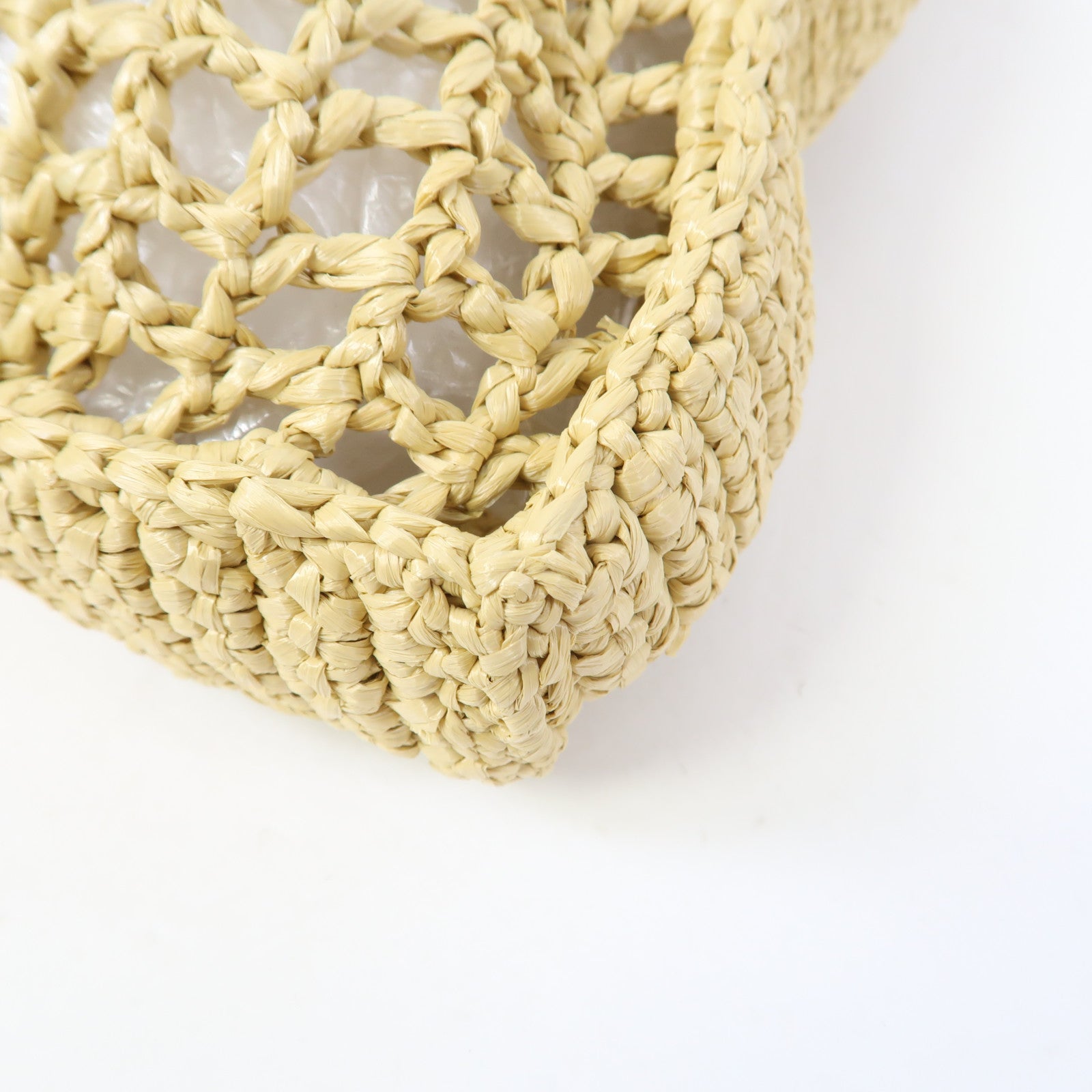 PRADA 酒椰Raffia Tote Bag肩背袋米色