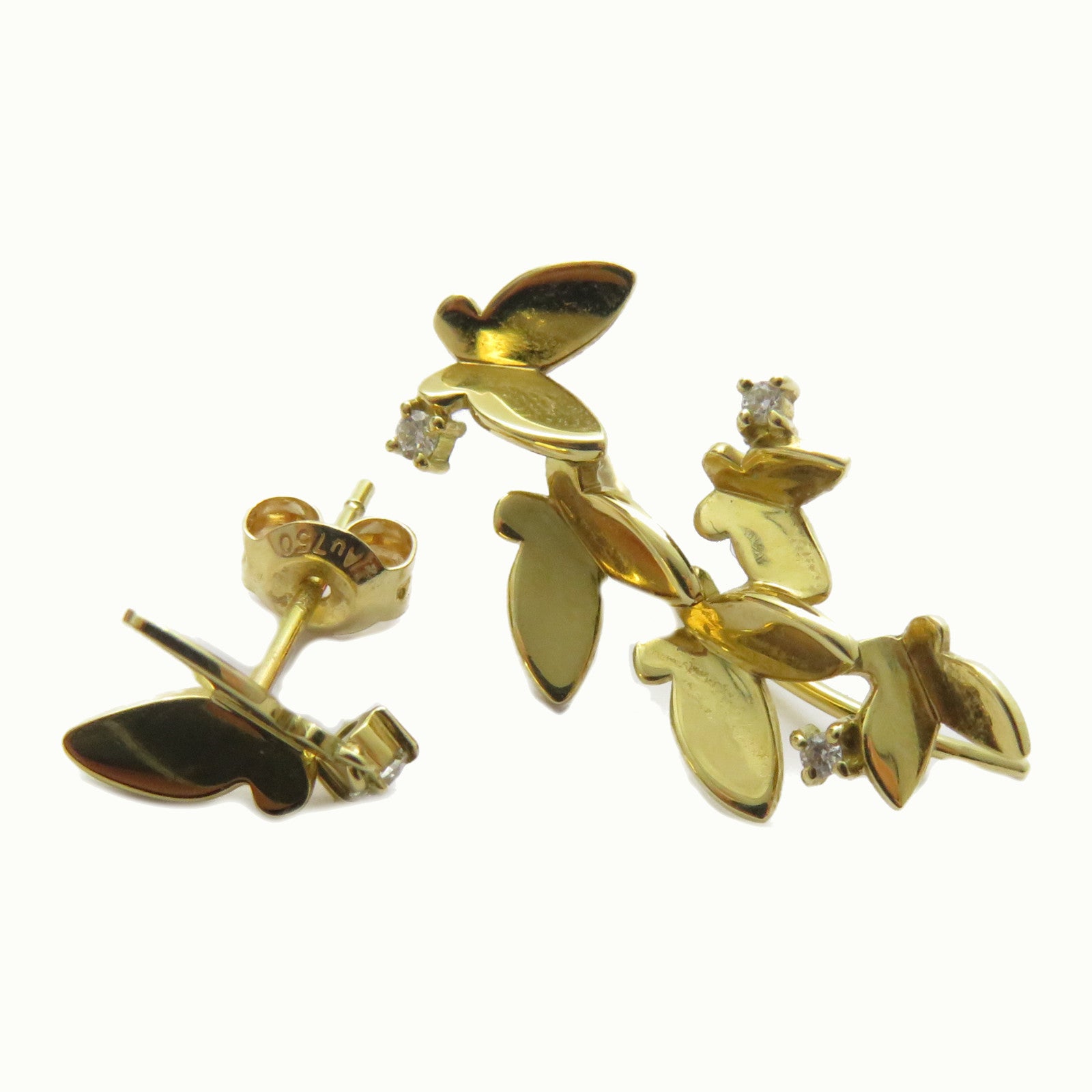 JEWELRY 18K黃金Diamond Earrings 0.03ct鑽石耳環