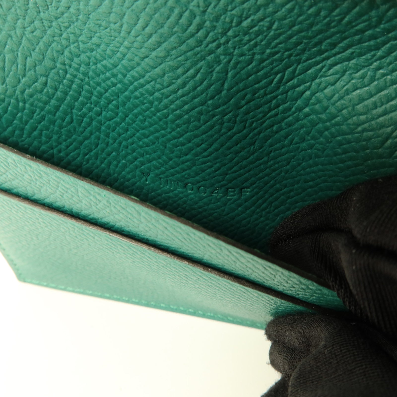 HERMES Epsom皮革Clic 12 Card Holder卡片套Bleu Atoll/Malachite