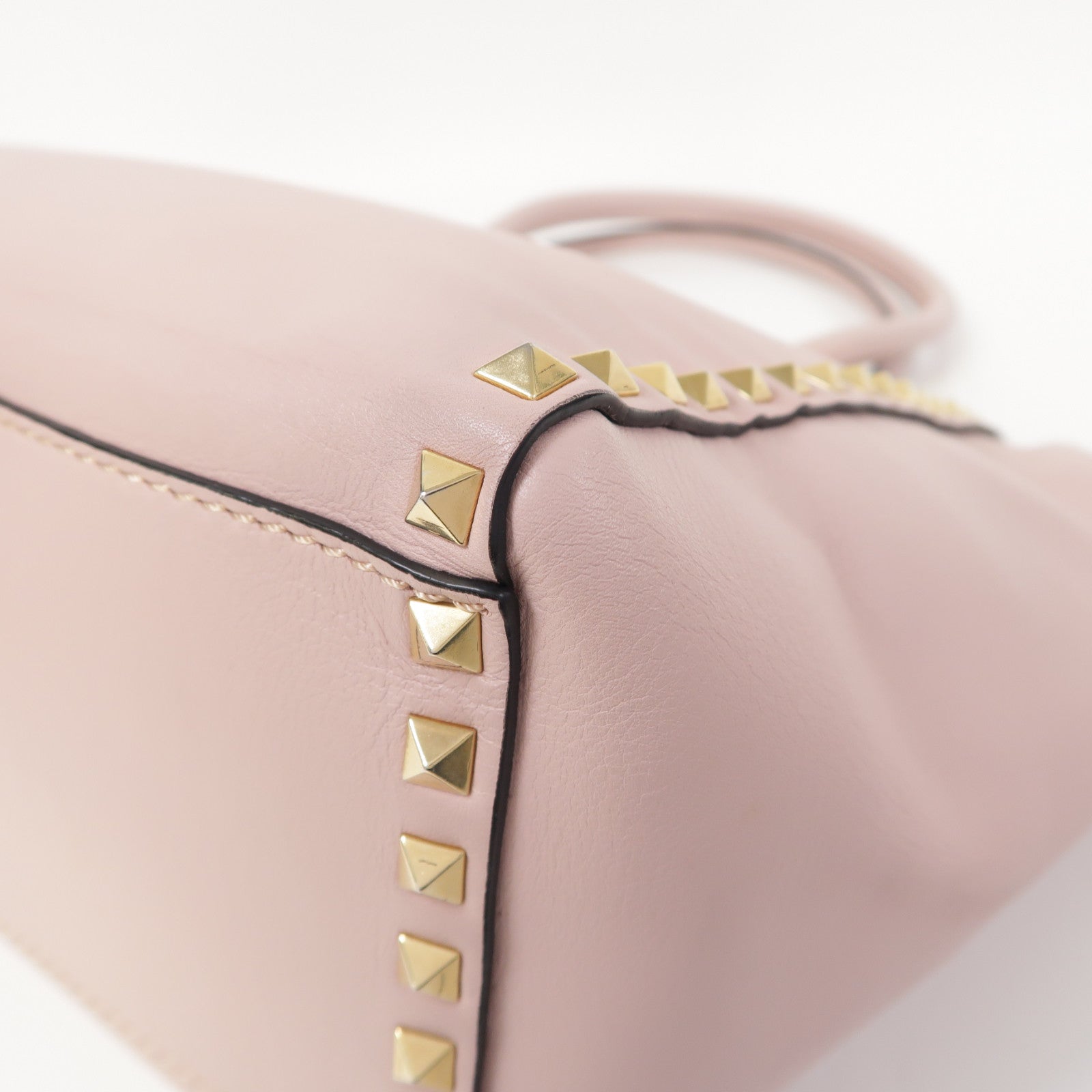 Valentino (PRICE DOWN) GHW 2 Way Shoulder Bag Calfskin Leather Pink