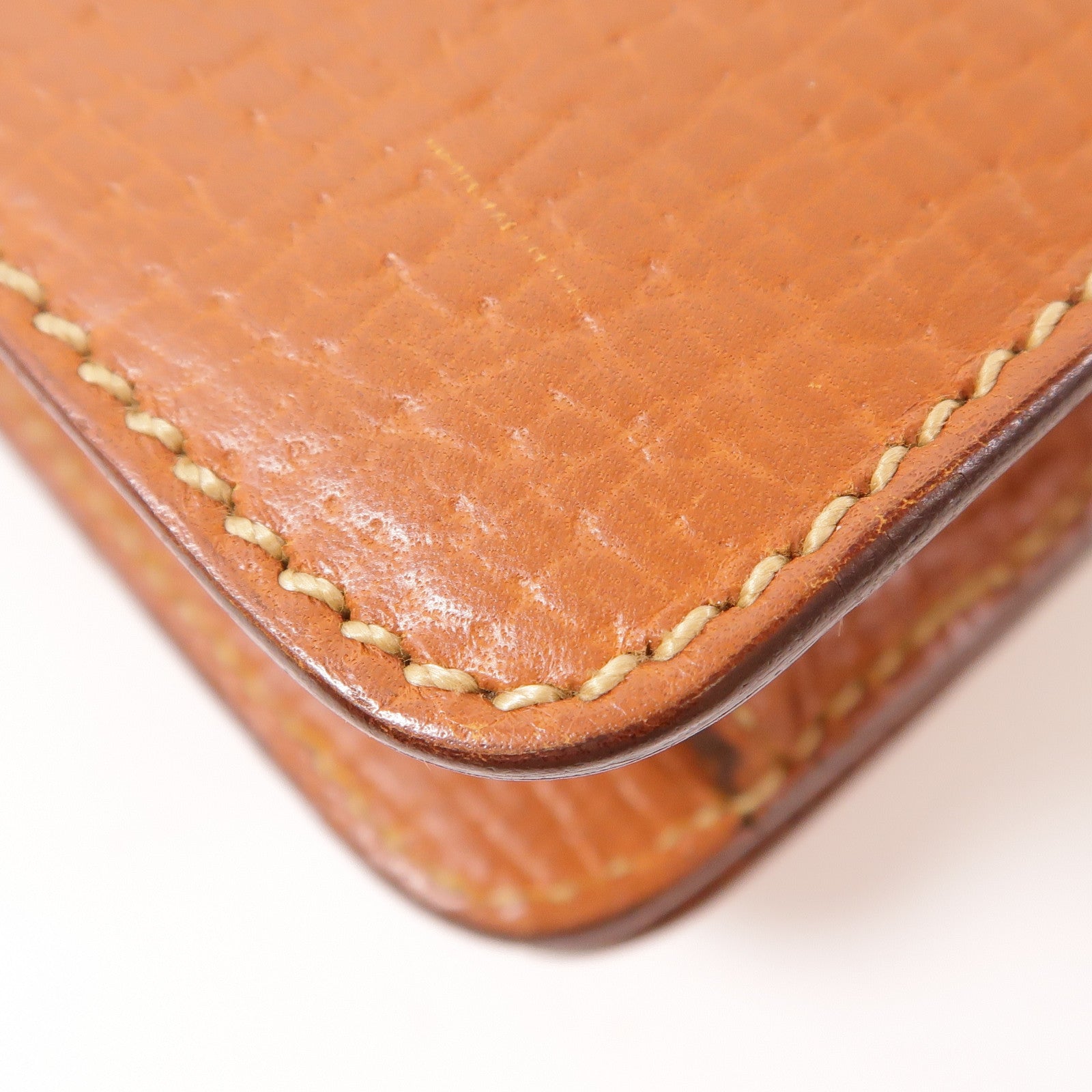 LOEWE Shoulder Bag Handbag Calfskin Leather Brown