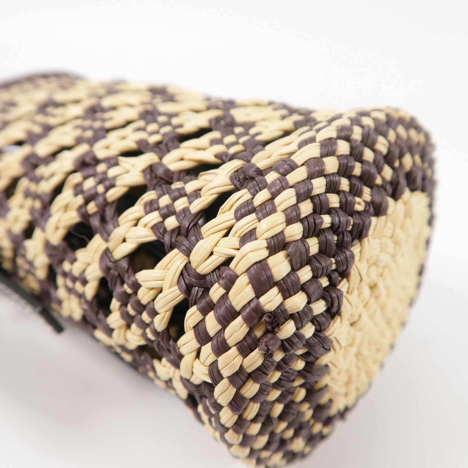 LOEWE Raffia/牛皮皮革Cylinder Pocket肩背袋
