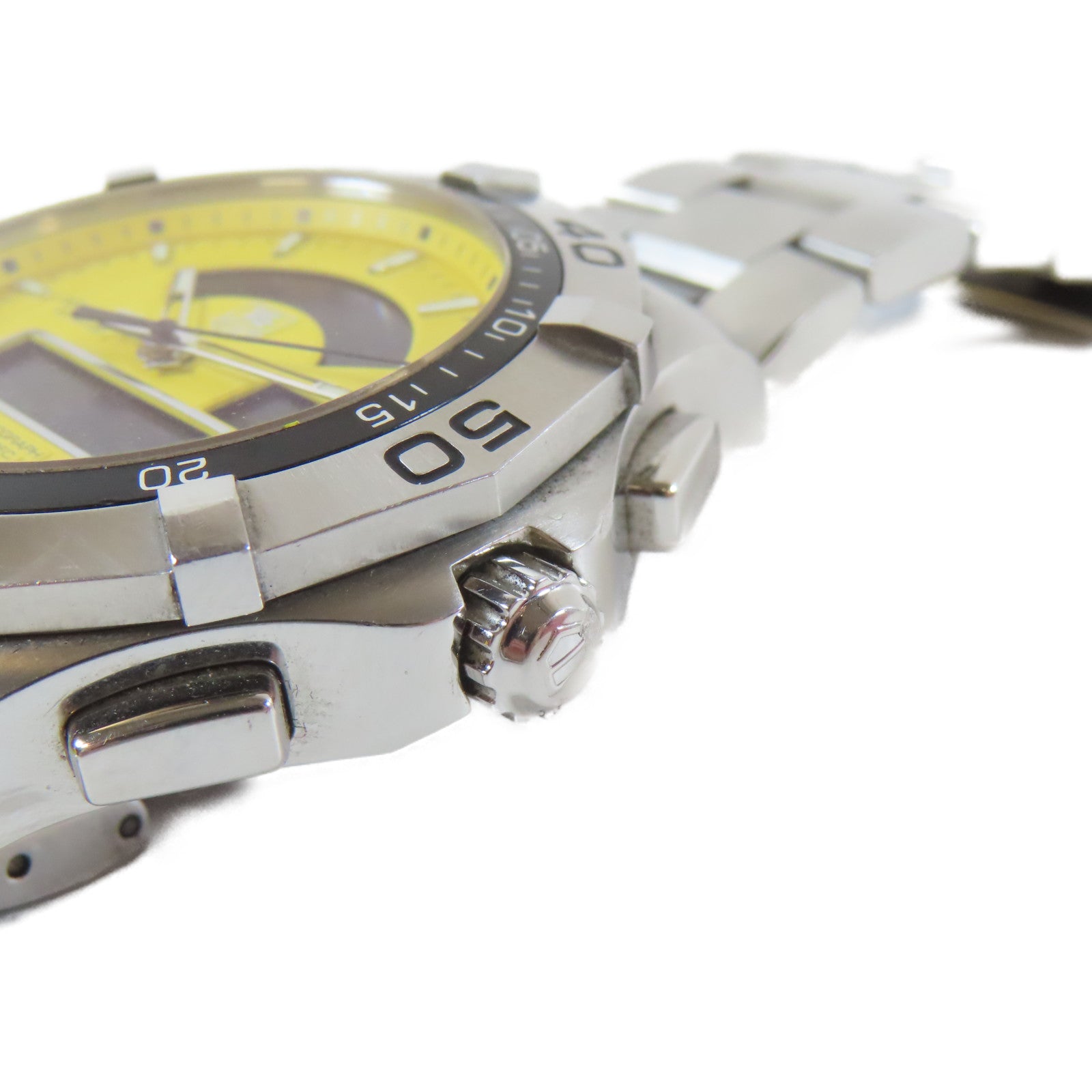 TAG HEUER Aquaracer不鏽鋼手錶黃色
