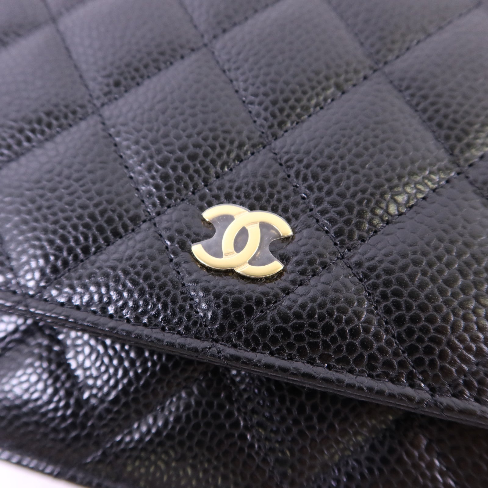 CHANEL 牛皮皮革WOC Wallet On Chain金扣鏈帶肩背袋