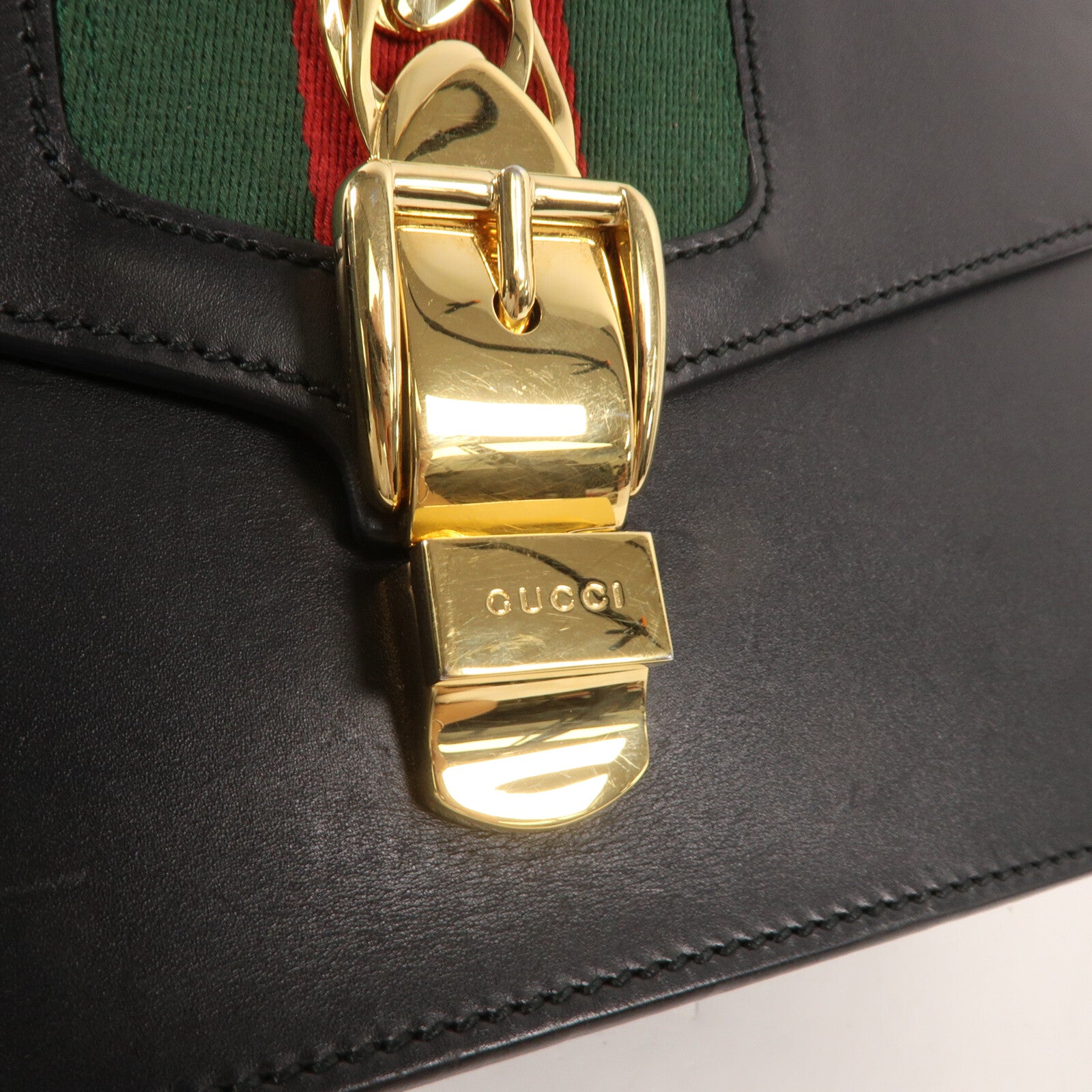 GUCCI 牛皮皮革Sylvie Small肩背袋