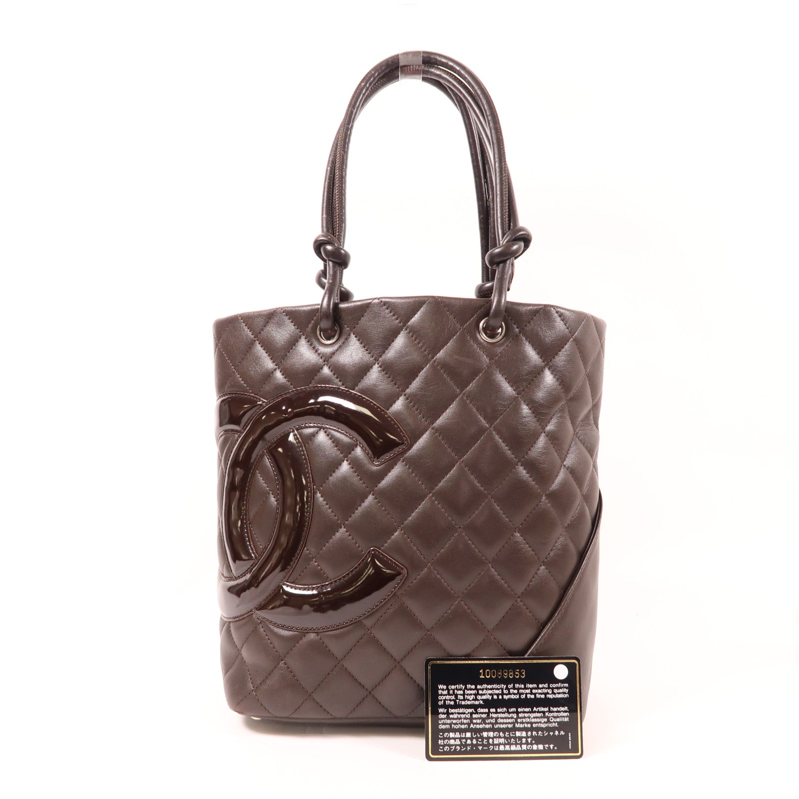 CHANEL 牛皮皮革Cambon Shoulder Bag銀扣肩背袋