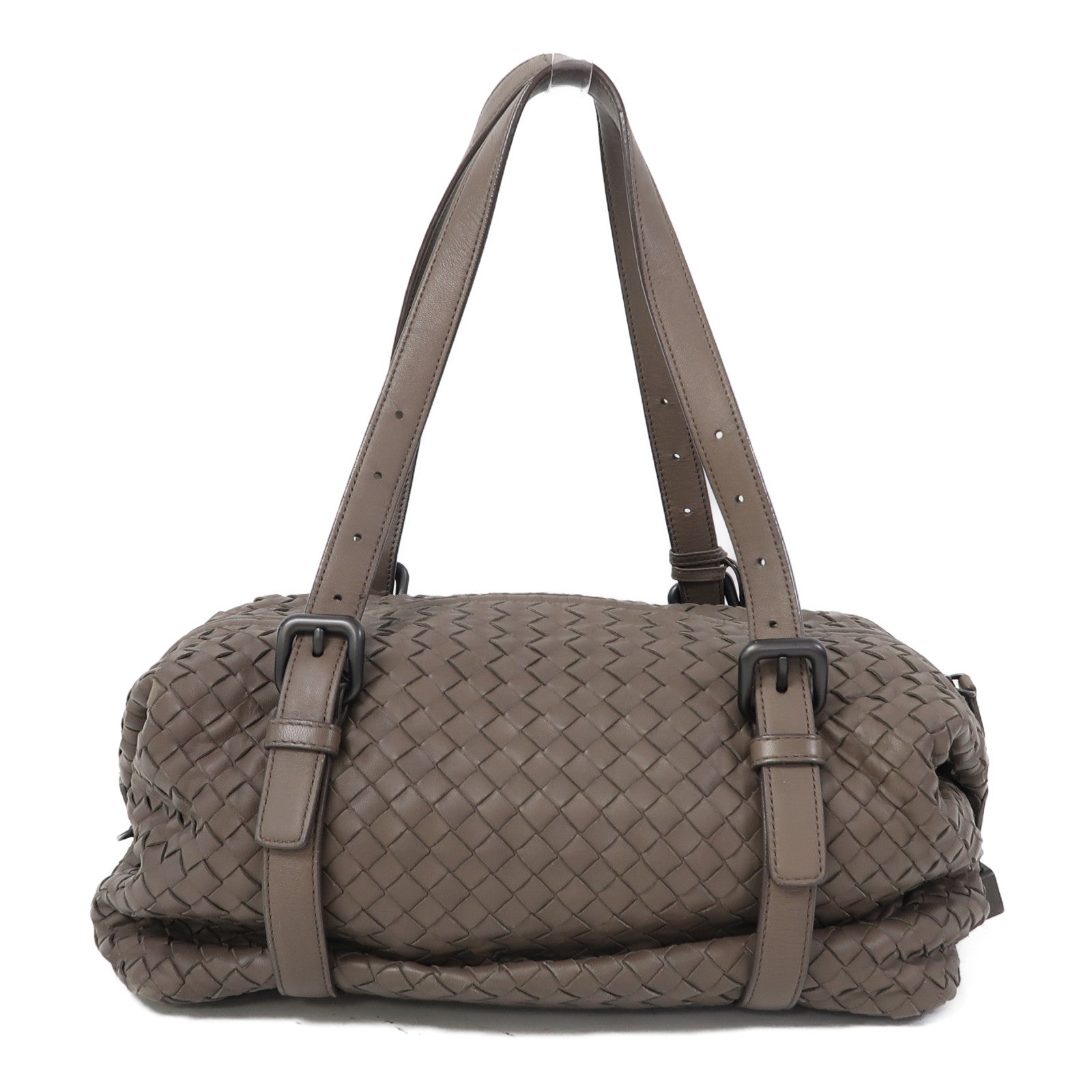 BOTTEGA VENETA 織紋牛皮皮革Shoulder Bag肩背袋灰啡色