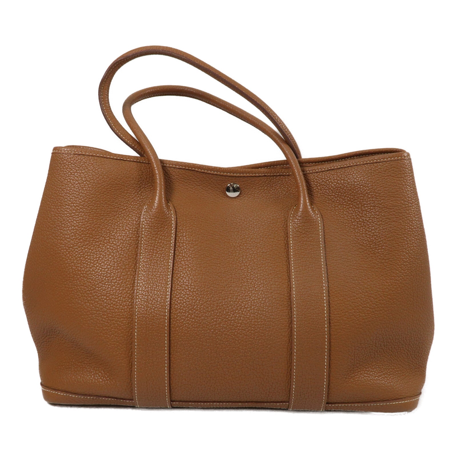 HERMES Negonda皮革GardenParty PM手挽袋Gold