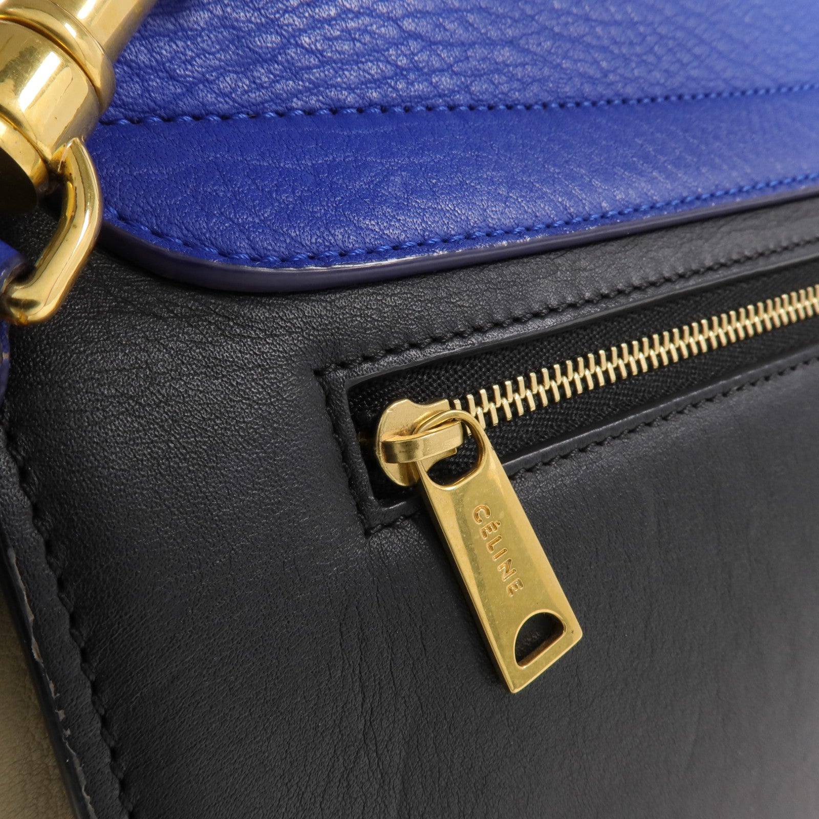 CELINE 牛皮皮革Trapeze金扣手挽肩背兩用袋